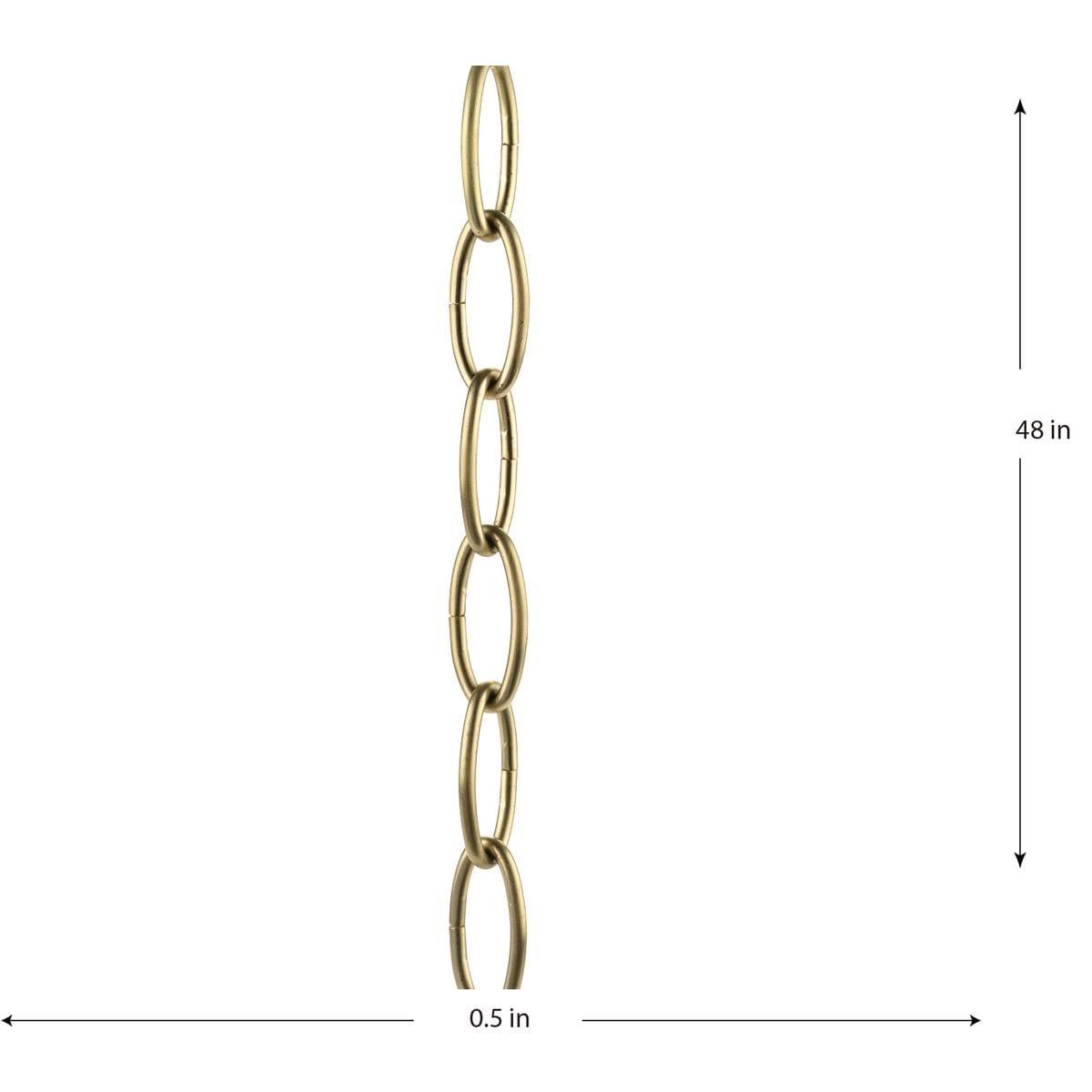 48-Inch Vintage Brass Steel Accessory Chain
