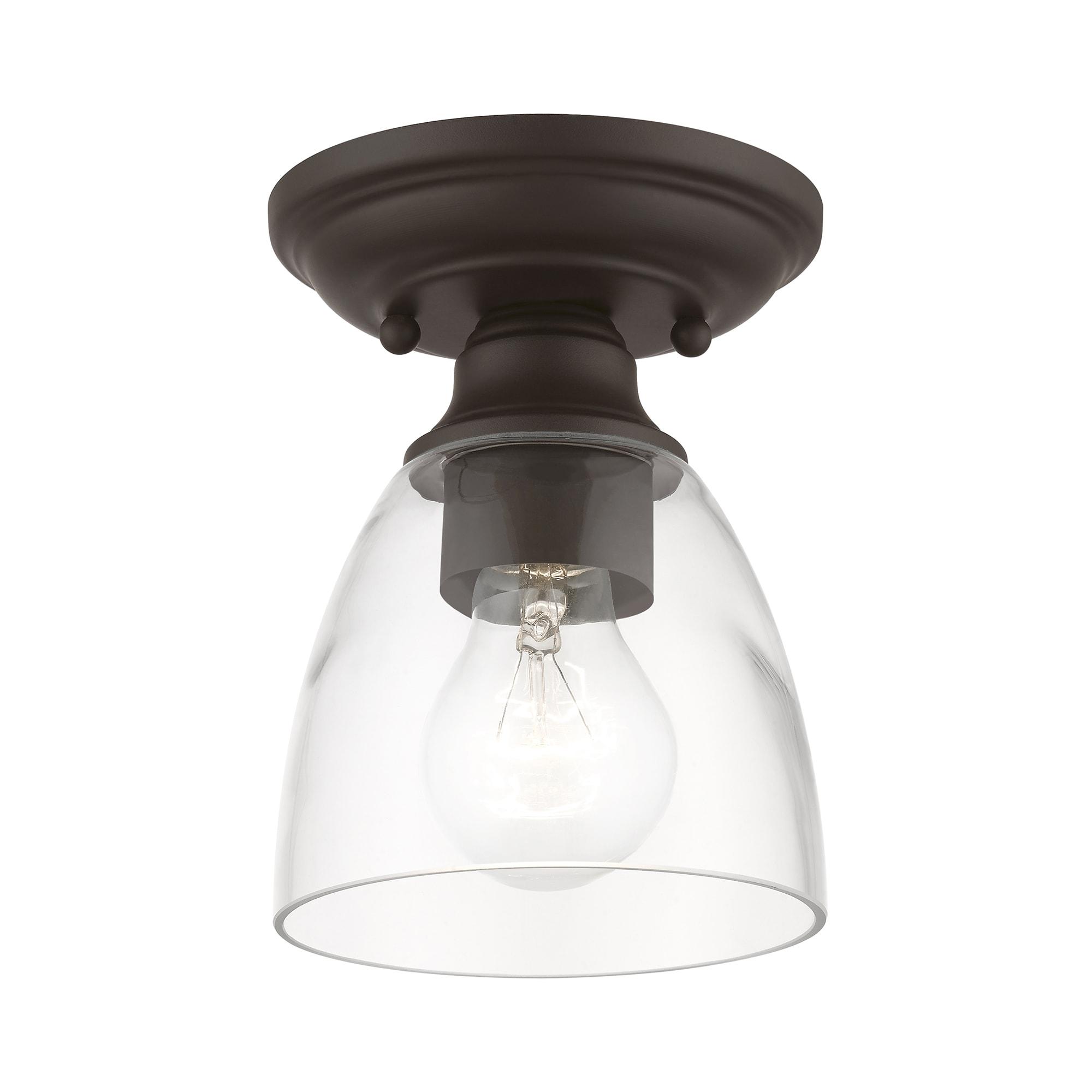 Livex Lighting Montgomery 1 - Light Flush Mount in  Bronze