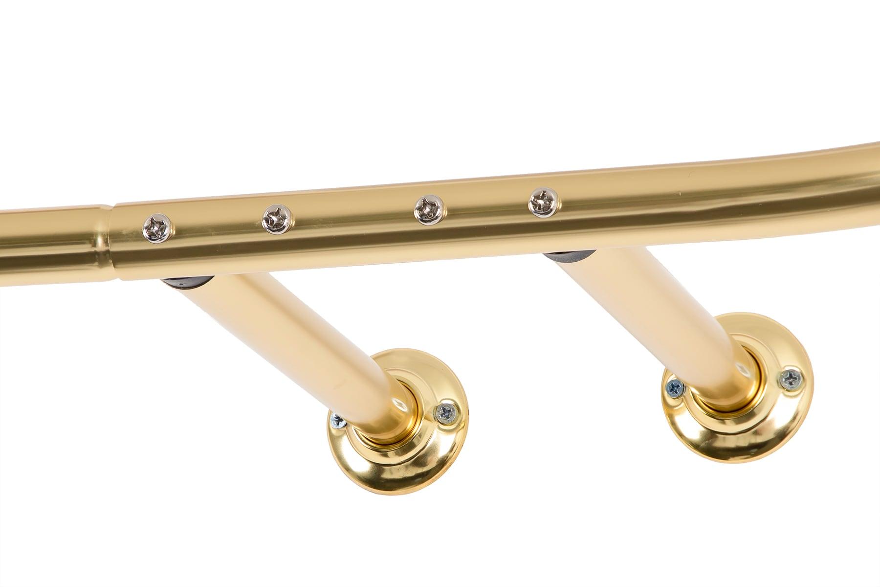 Utopia Alley 64'' D-Shaped Drill / Screw Shower Curtain Rod & Hook Set