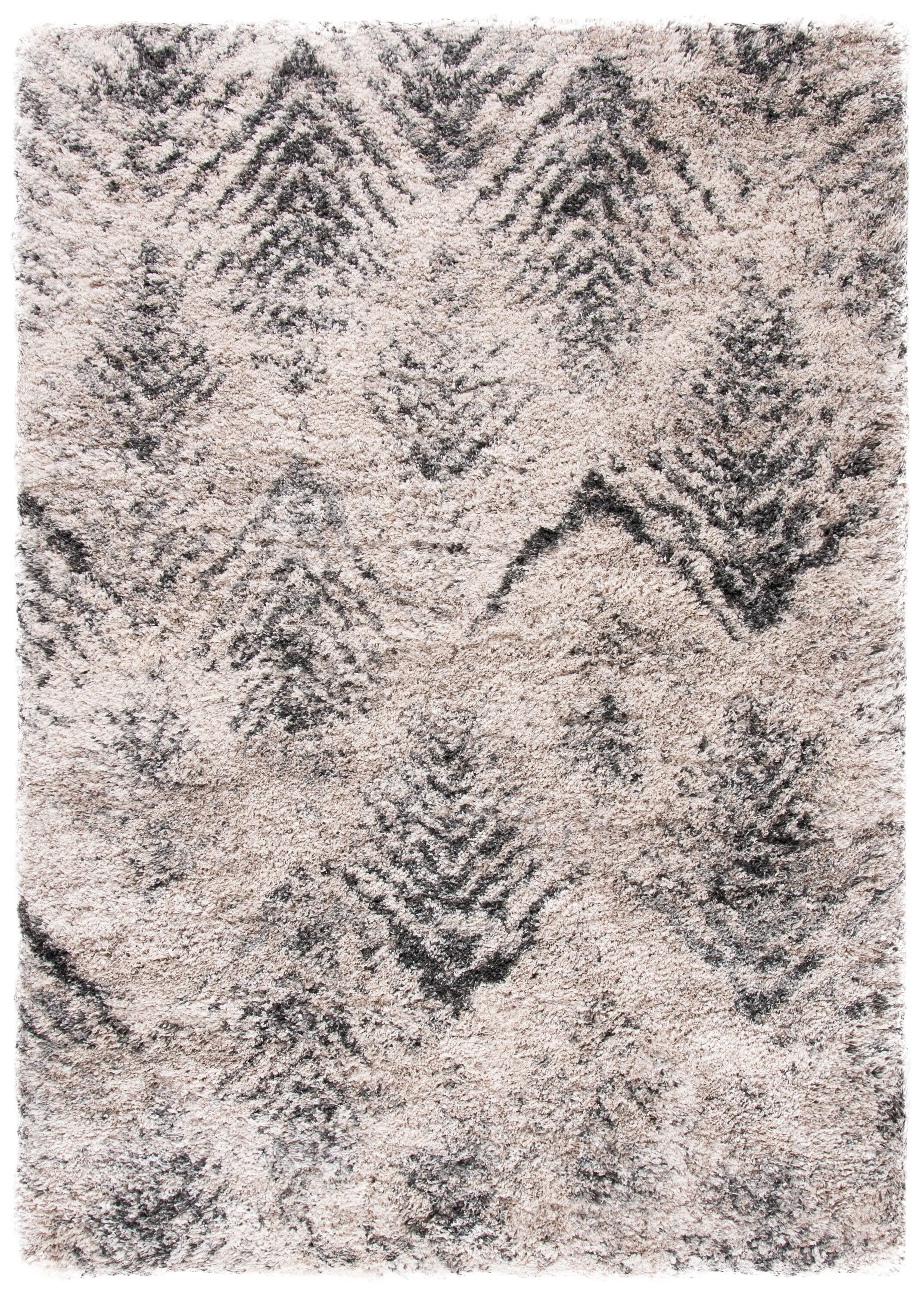 Iceland Shag ISG514 Power Loomed Accent Rug - Cream/Grey - 2'x3' - Safavieh