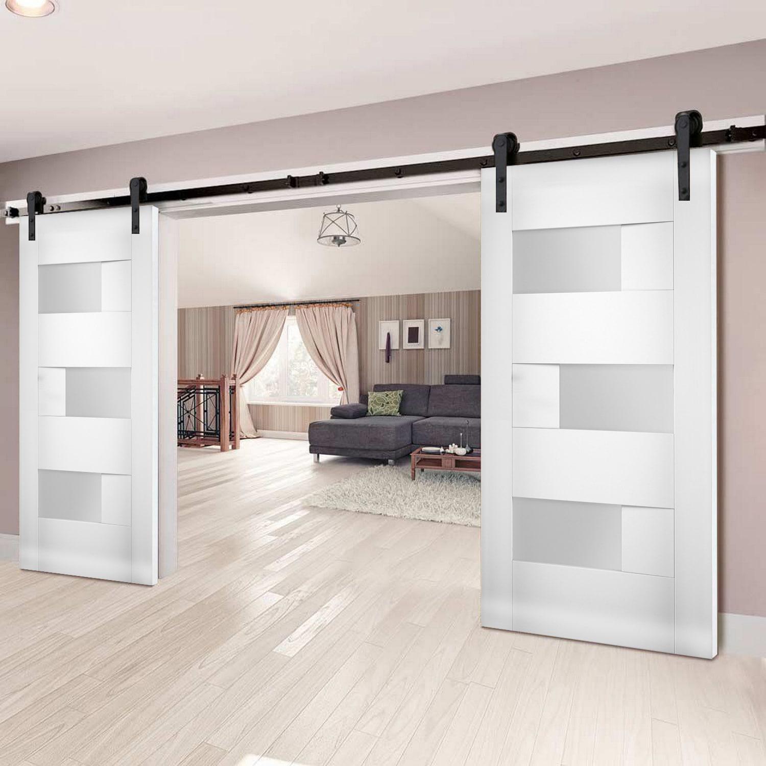 VDomDoors Sete Frosted Glass Standard White Door Slab