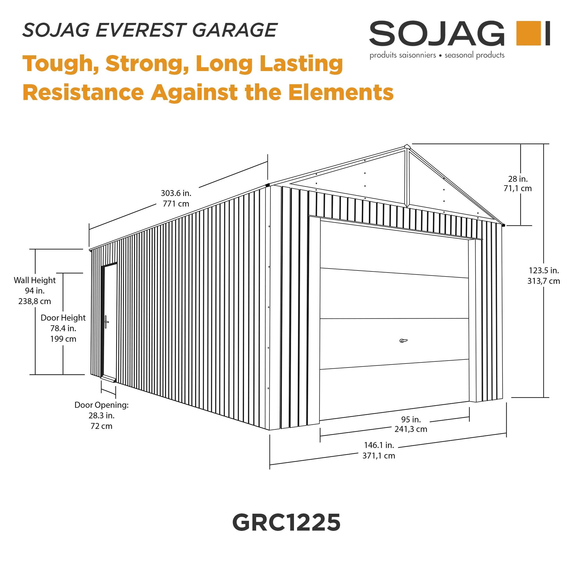 Sojag Everest Metal Garage Shed