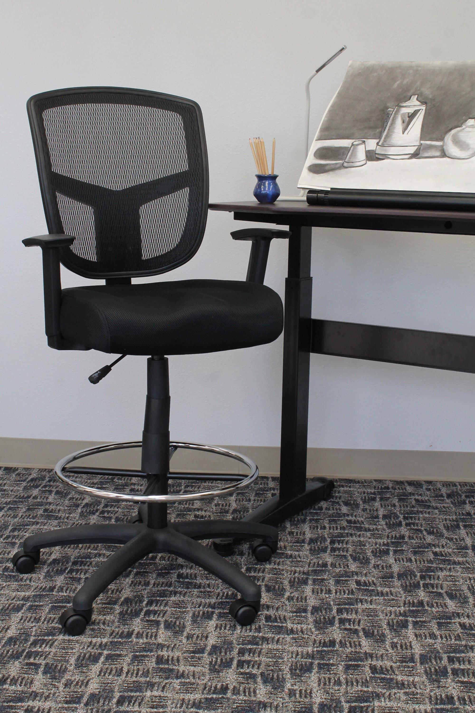 Boss Office Products Contract Mesh Drafting Stool