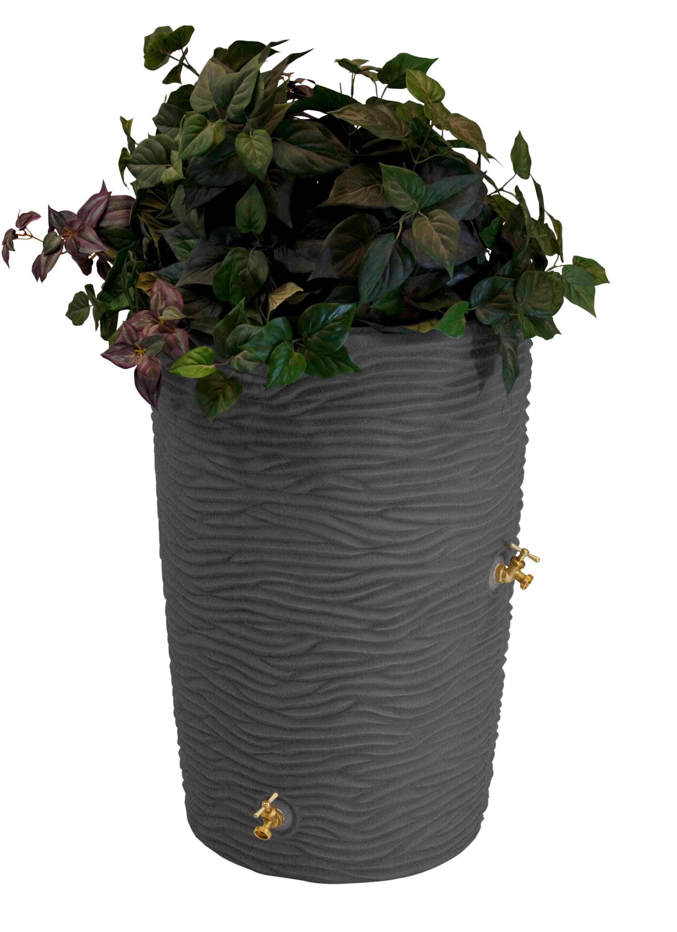 Good Ideas 50 Gallons Plastic Drainable Planter Rain Barrel