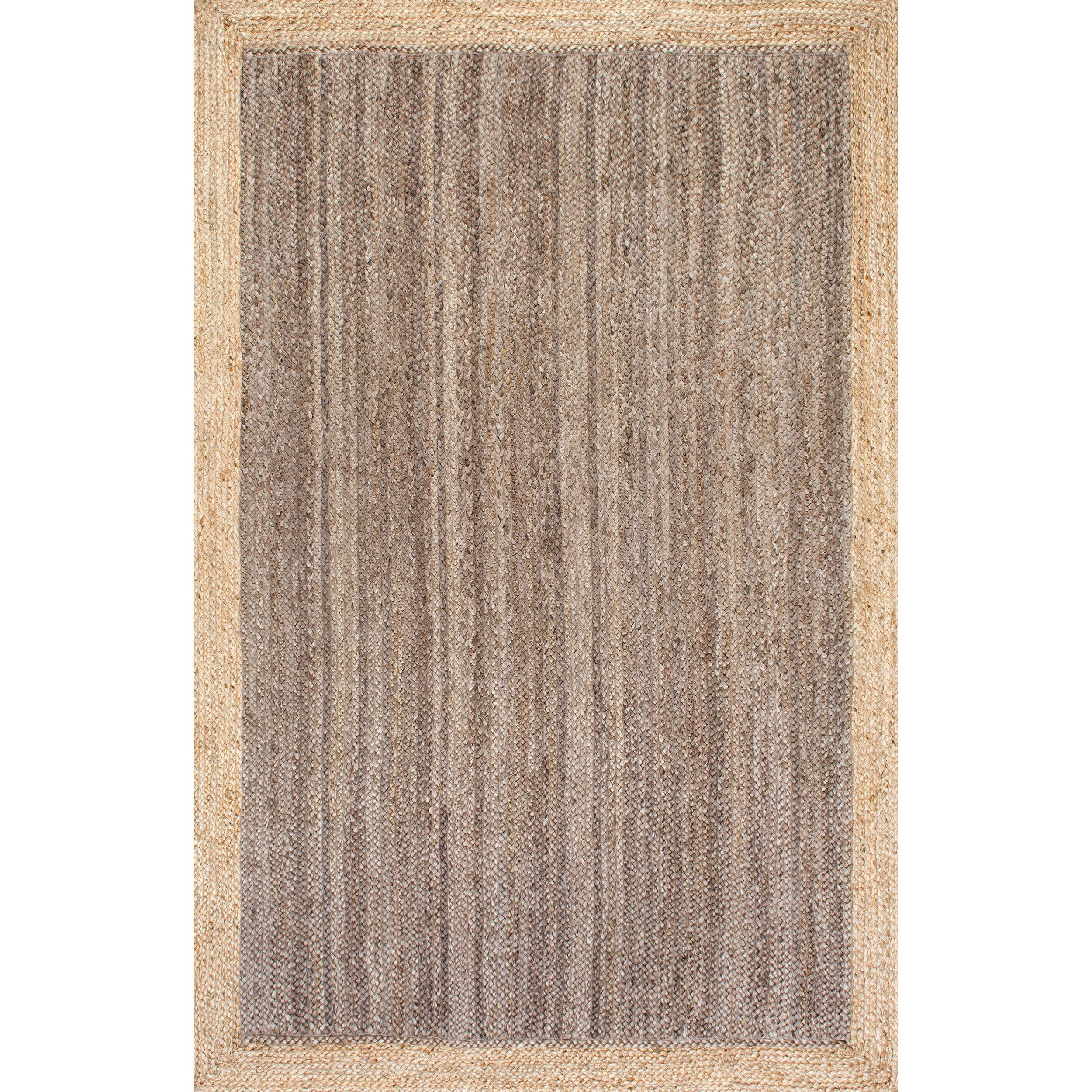 nuLOOM Eleonora Hand Woven Jute Area Rug, 5' x 8', Grey