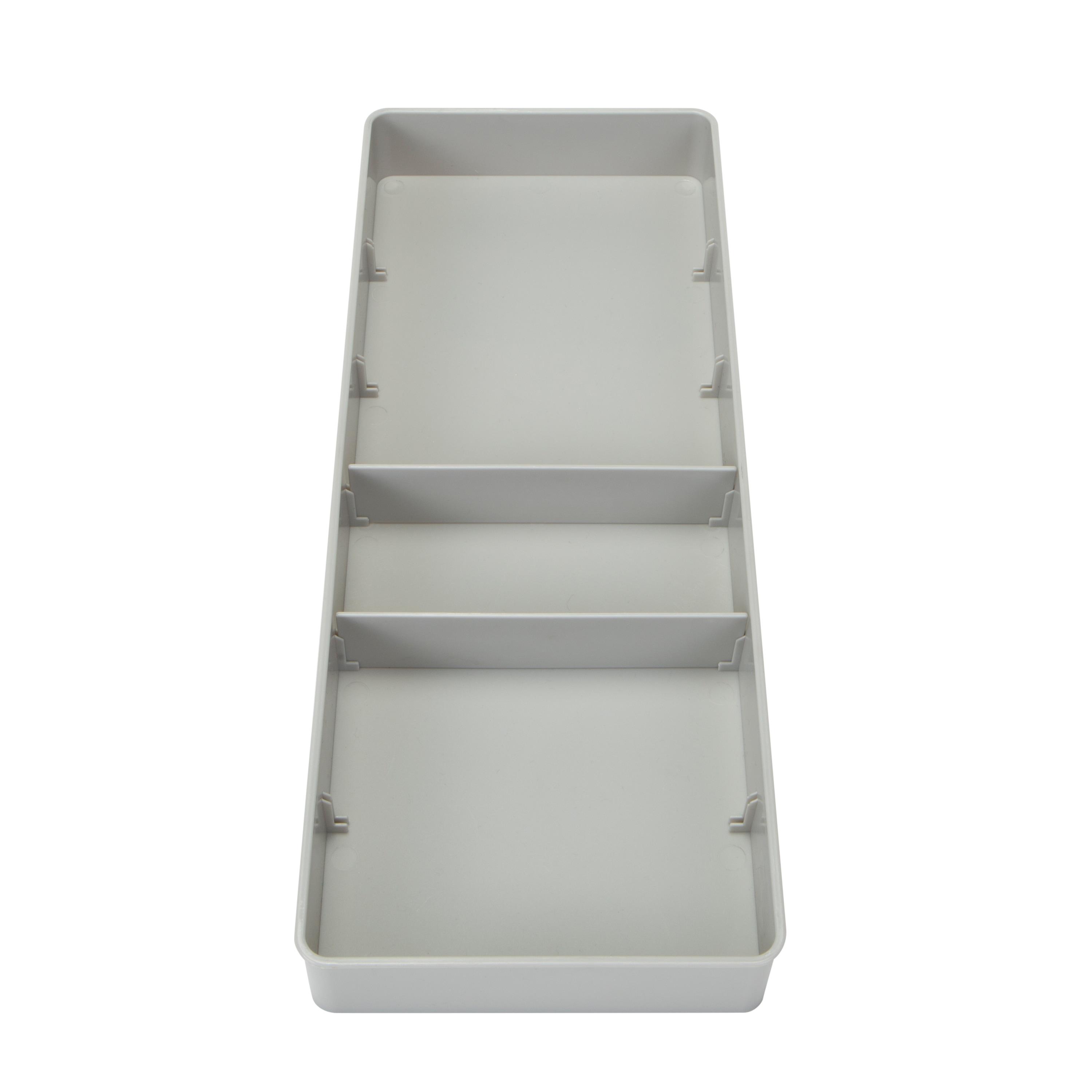 Kitchen Details Adjustable Drawer Organizer in Grey