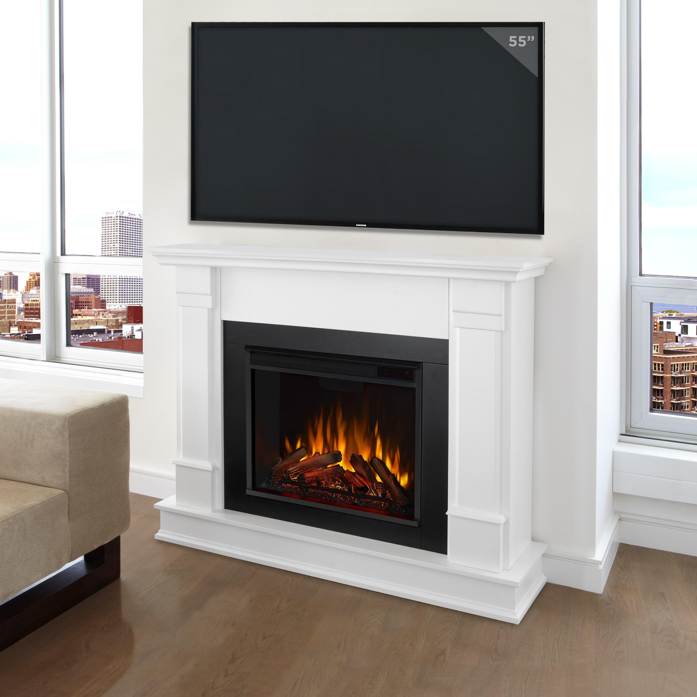 Silverton Electric Fireplace in White by Real Flame