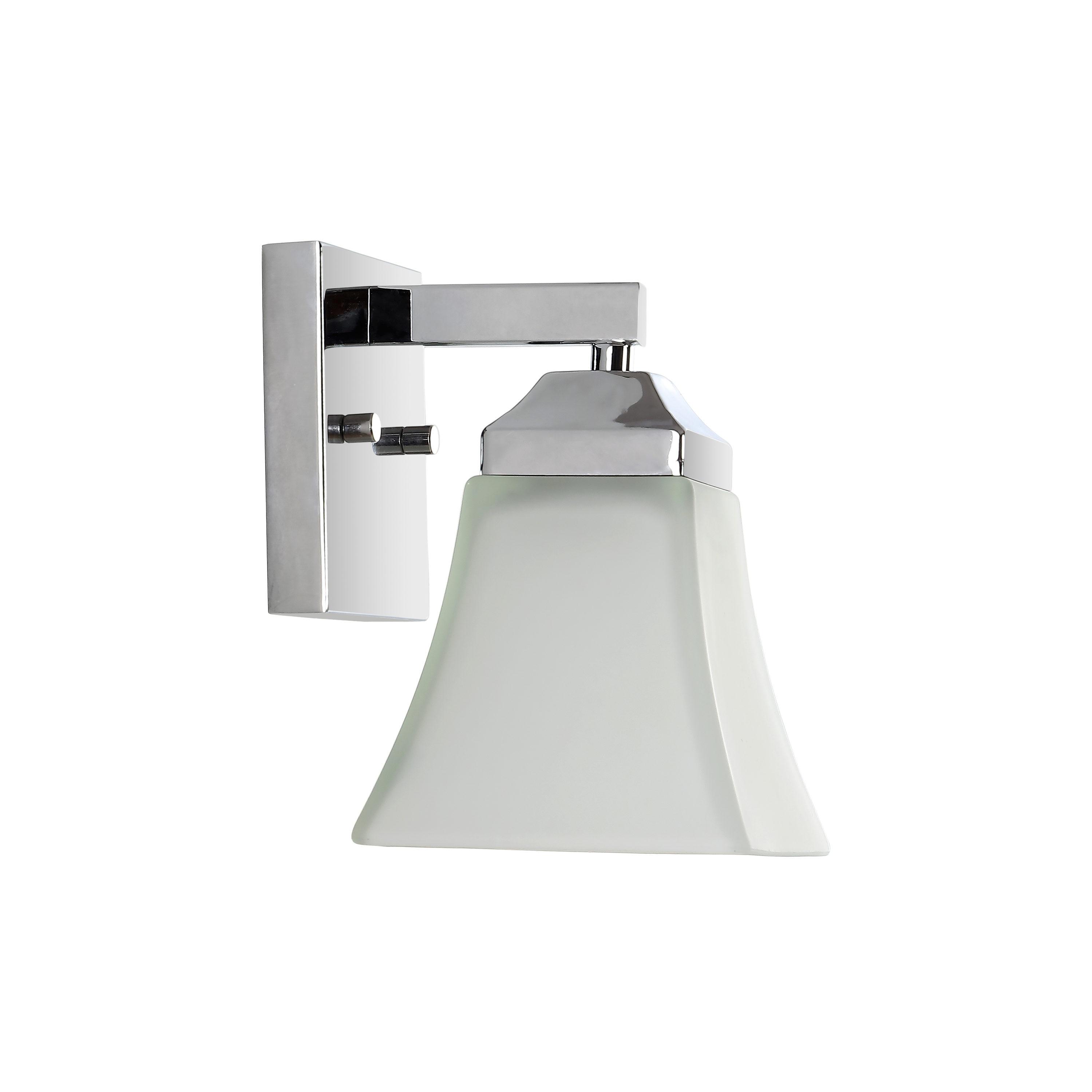 Staunton Chrome Polished 7.75" LED Vanity Light with Frosted Glass Shade