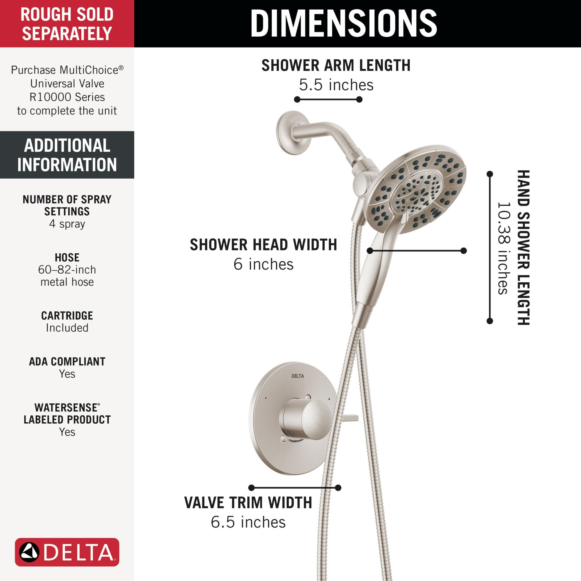 Delta T142855-SP-I Monitor 14 Series Shower Only Trim Only with In2ition Hand Shower