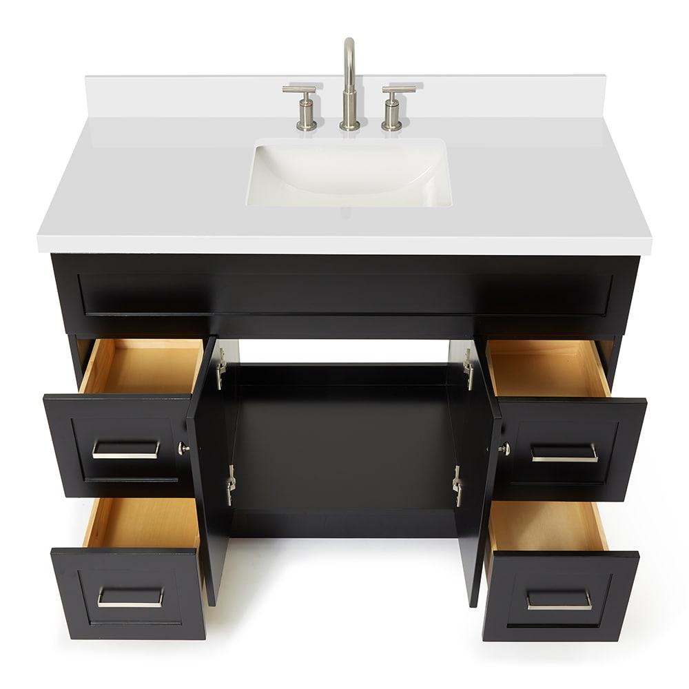 Ariel F049s-Wq-Vo Hamlet 49" Free Standing Single Basin Vanity Set - Black