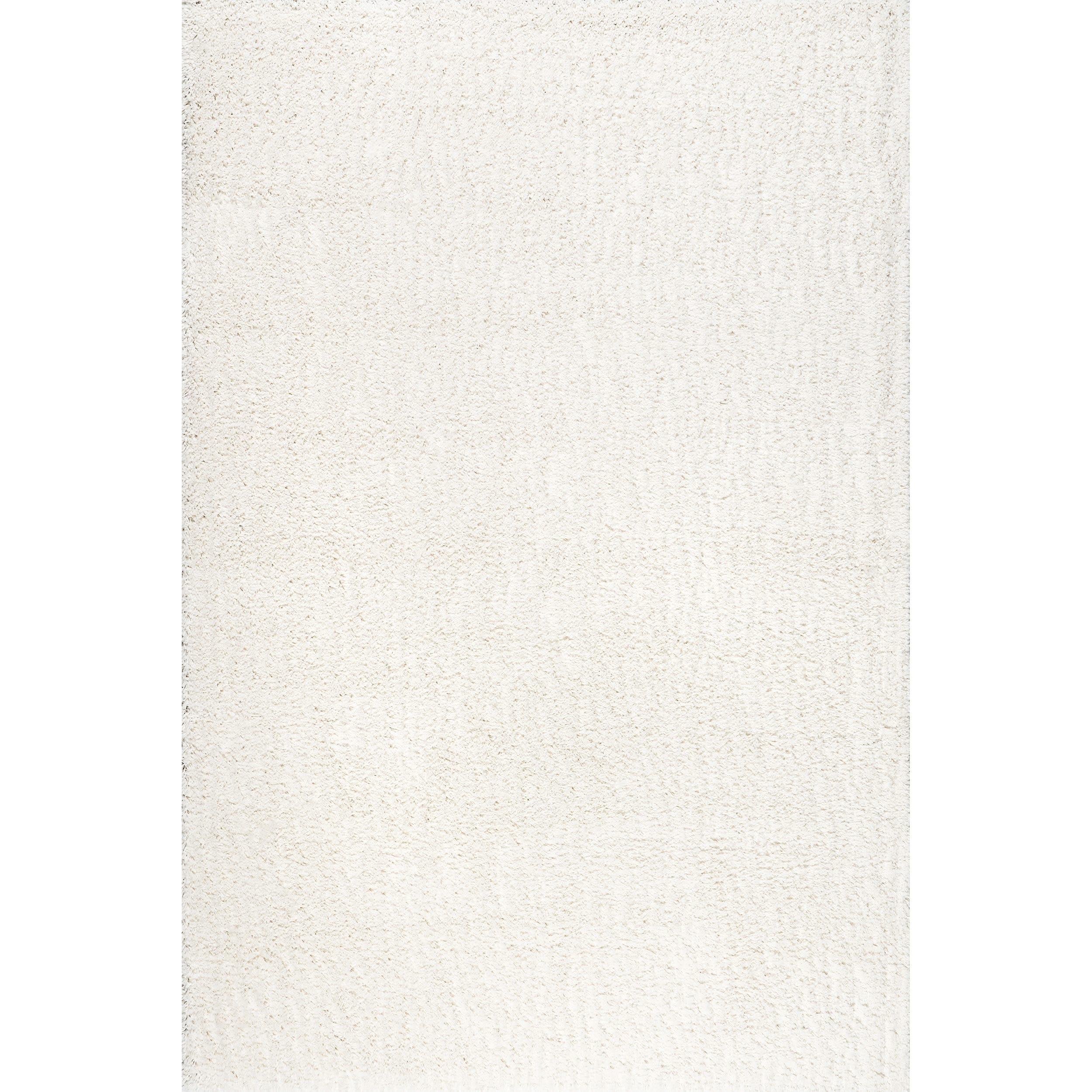 Nuloom Marleen Solid 2x3 Accent Shag Indoor Area Rug for Living Room Bedroom Dining Room Nursery Entryway, Off White