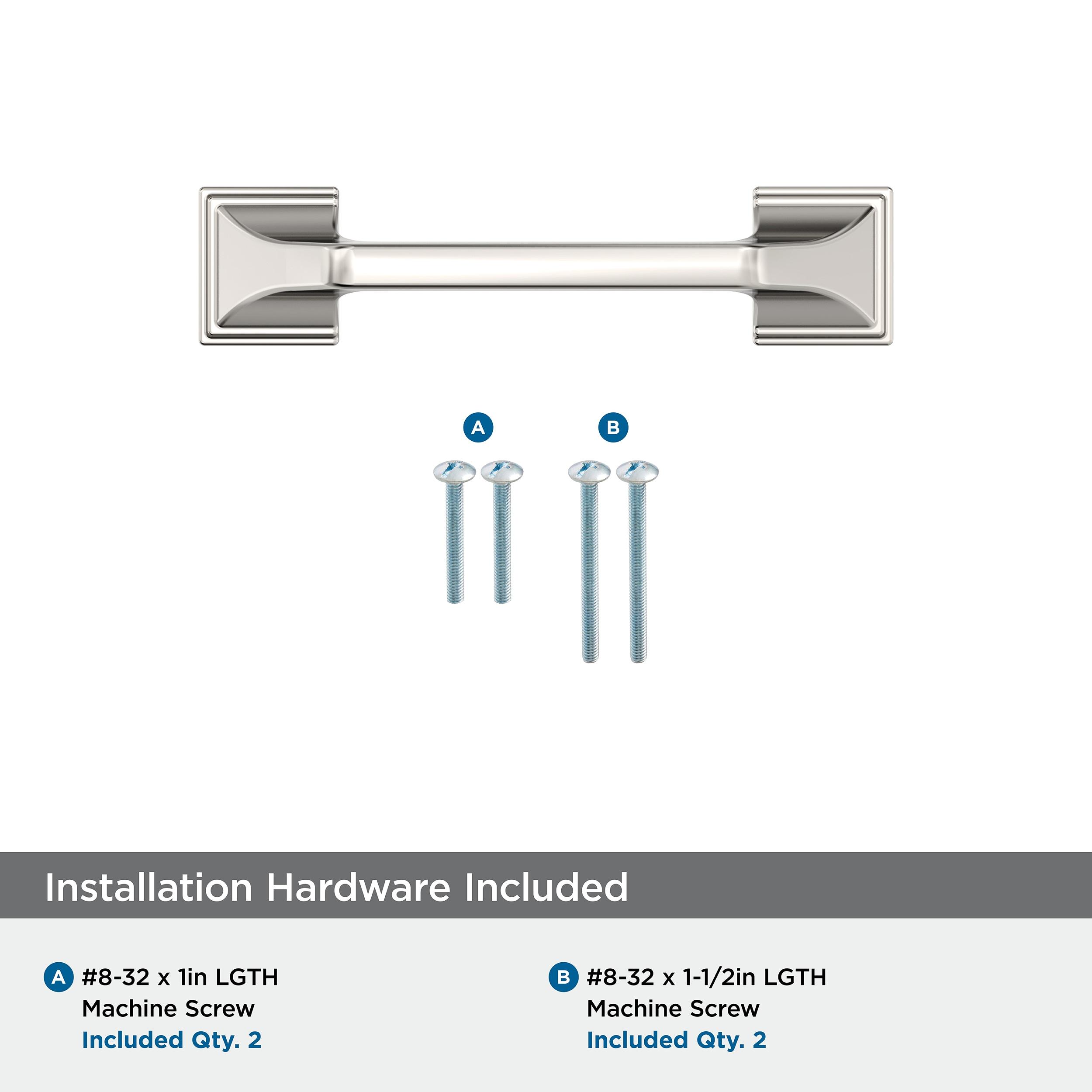 Amerock Exceed 3 inch (76mm) Center-to-Center Polished Nickel Cabinet Pull