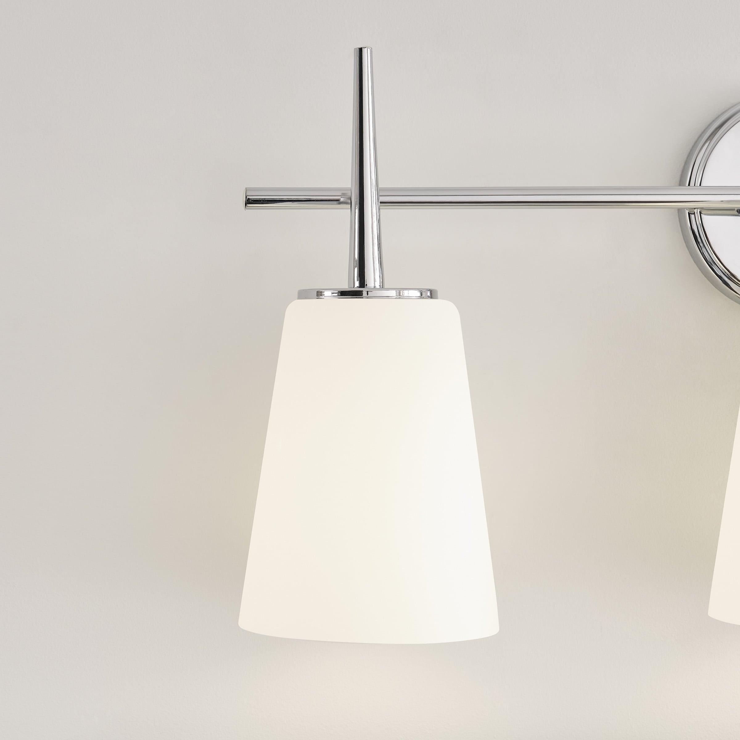 Driscoll Chrome 3-Light Wall Sconce with Opal Etched Glass