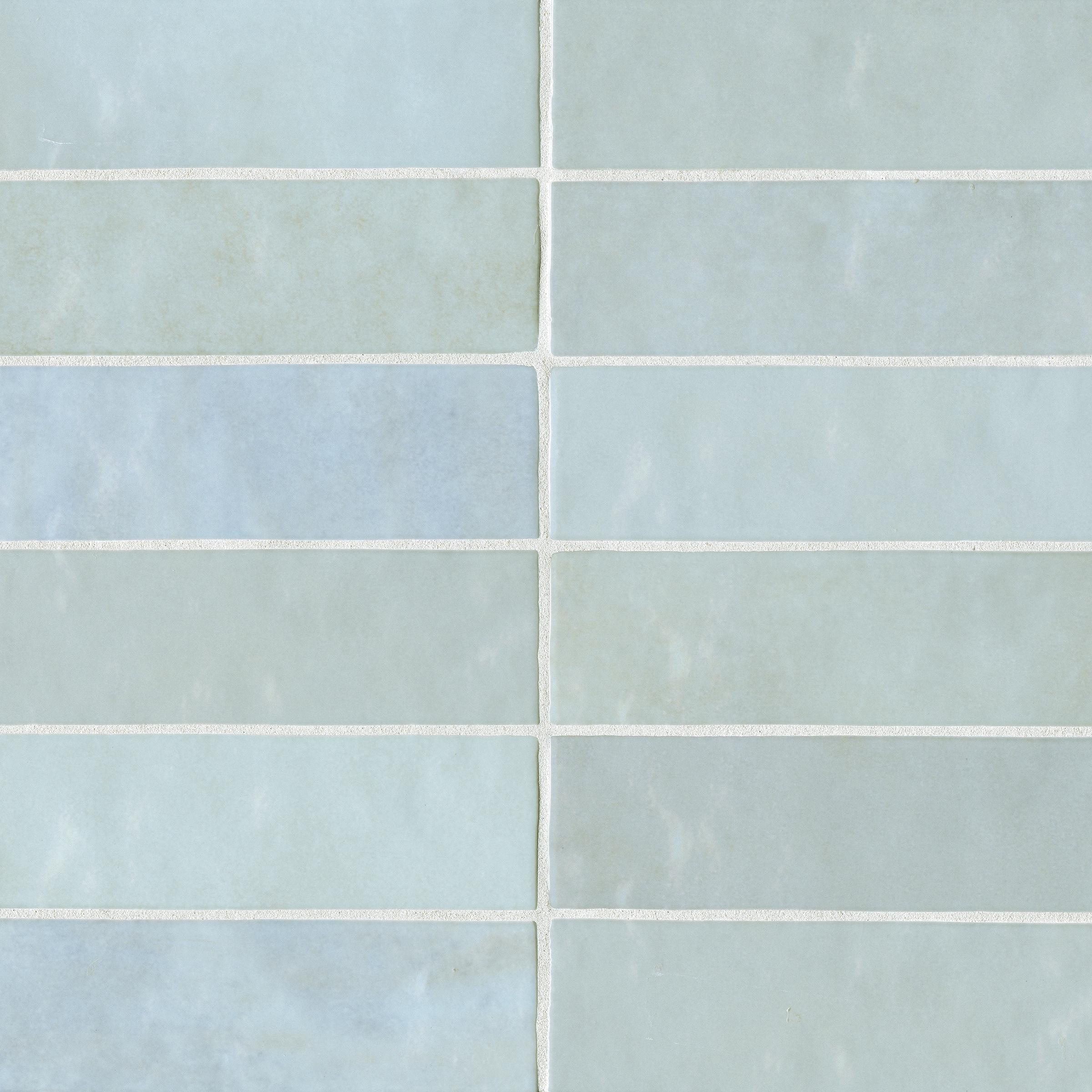 Bedrosians Cloe Gloss Ceramic Tile 2.5" x 8", Baby Blue (76-Pack, 10.64 SF)