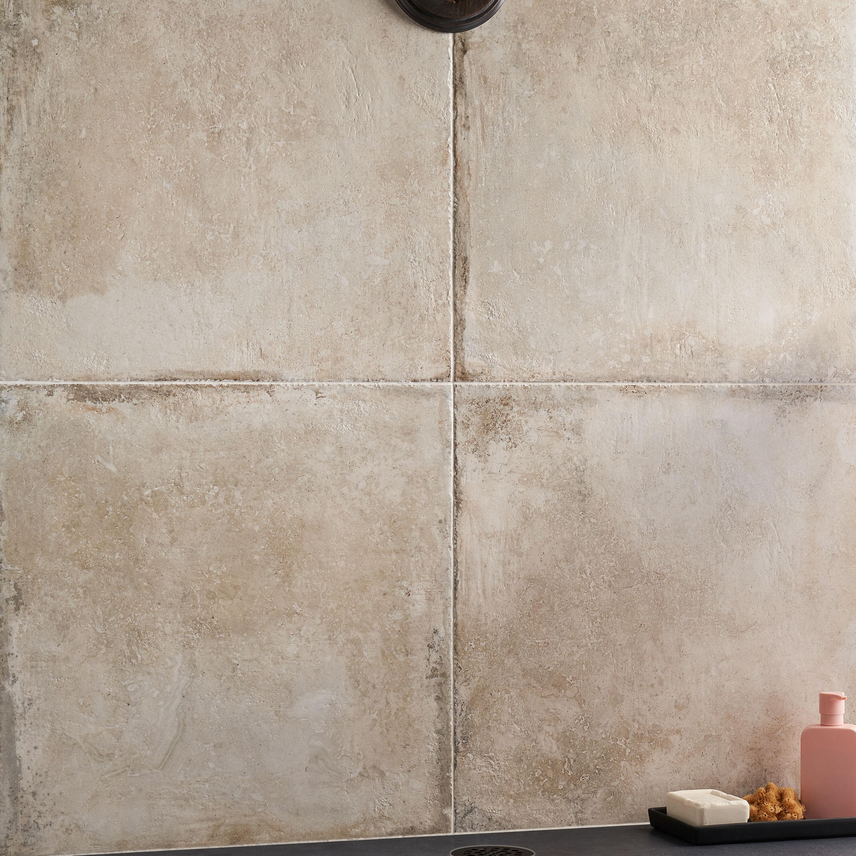 24" x 24" Porcelain Stone Look Wall & Floor Tile