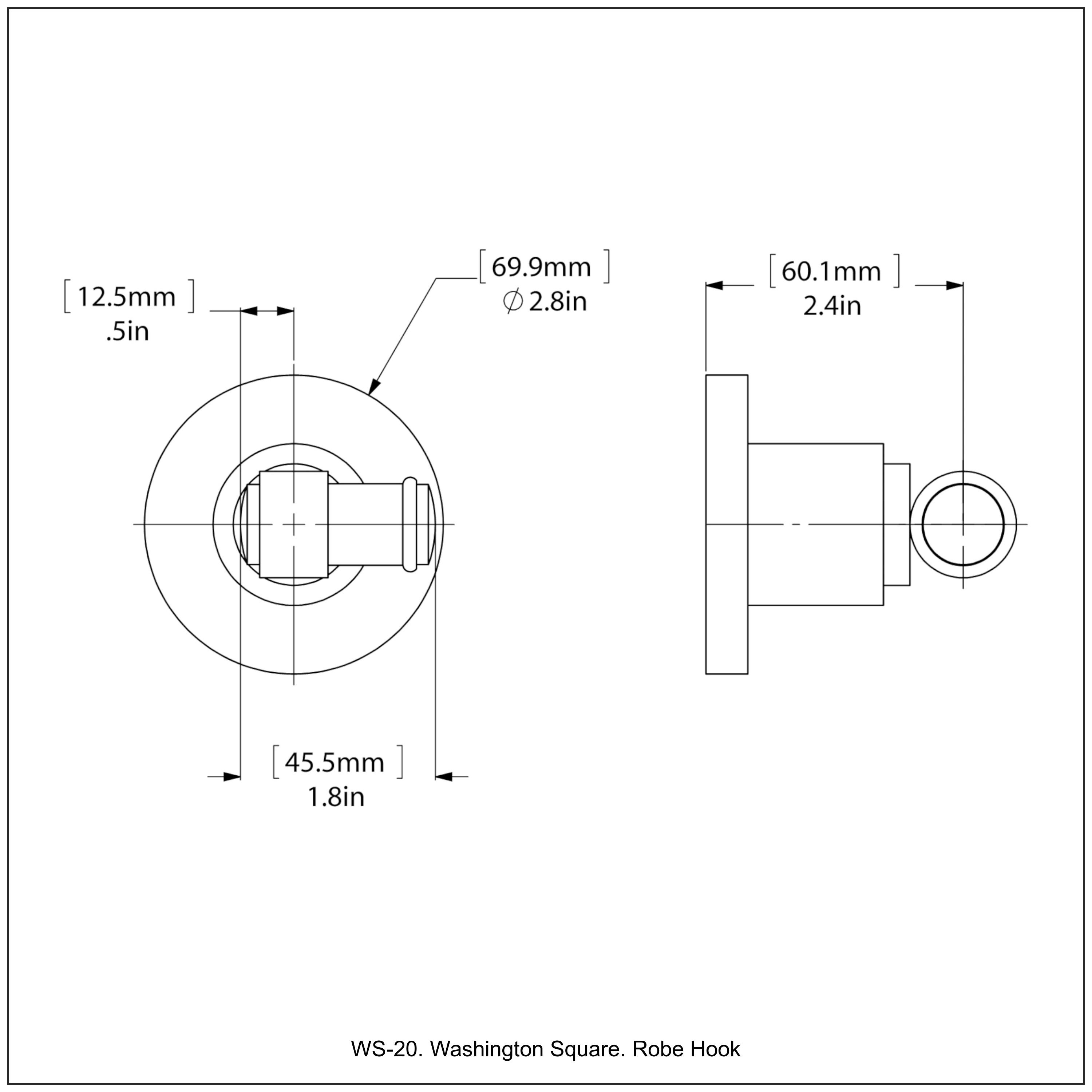 Washington Square Wall Mounted Utility Hook