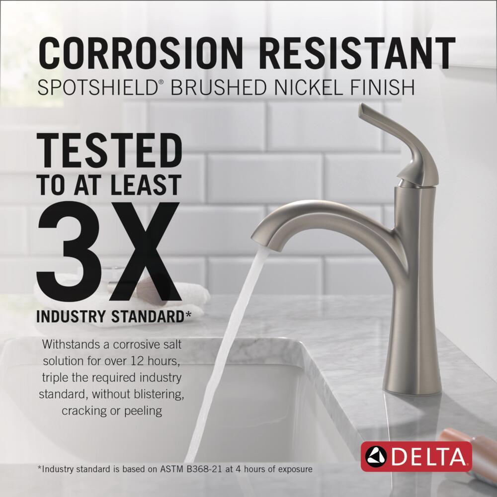 Arvo Single Hole Bathroom Faucet with Drain Assembly, Single Handle Bathroom Sink Faucet