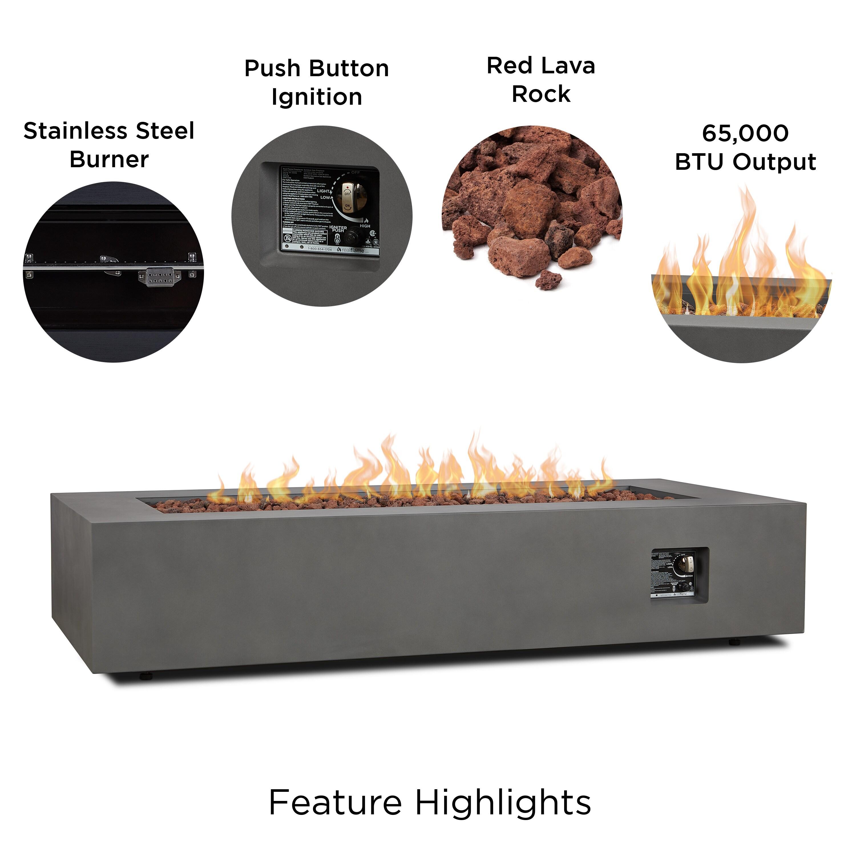 AEGEAN Propane / Natural Gas Outdoor Fire Pit Table