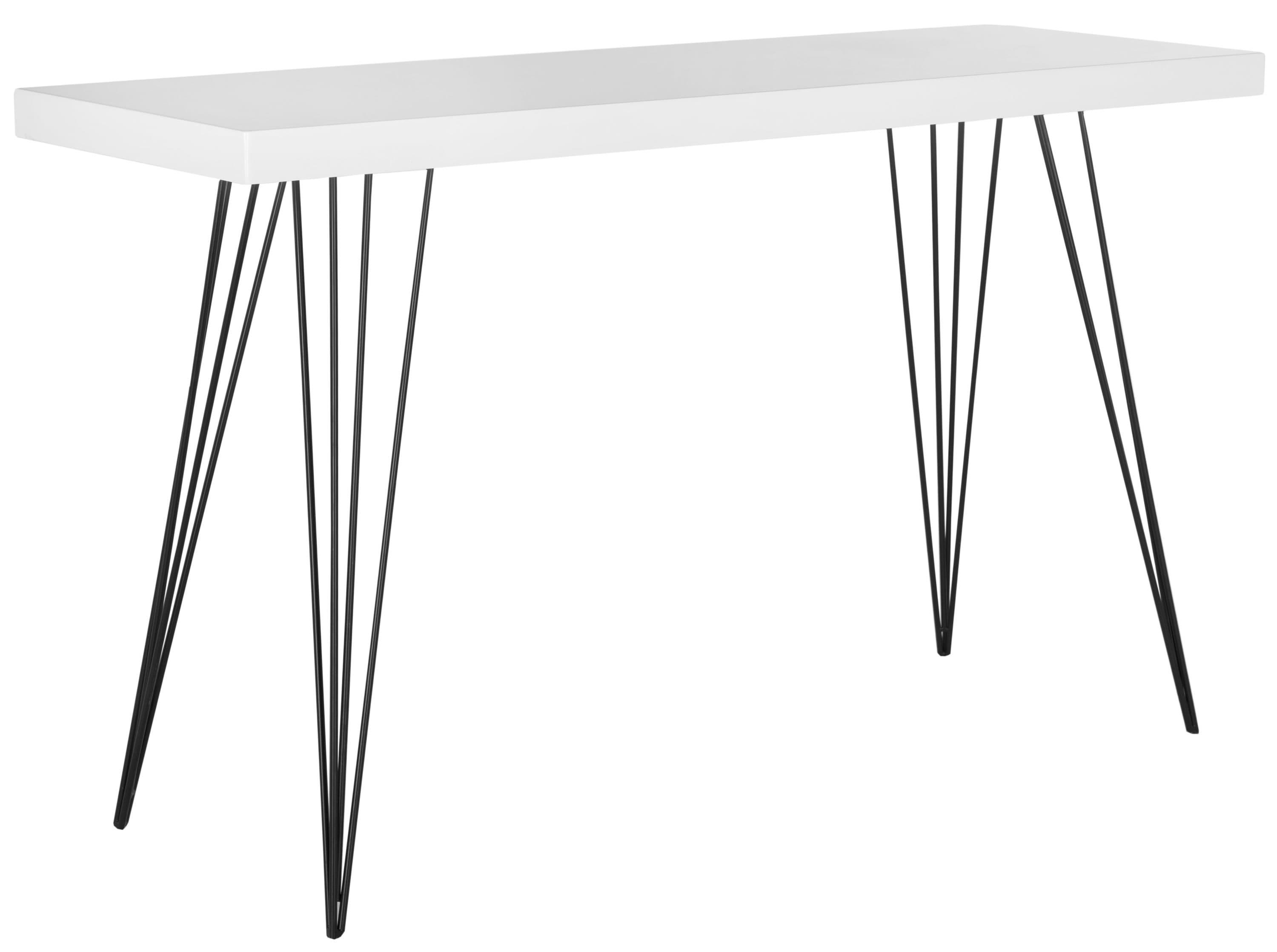 SAFAVIEH Wolcott Retro Mid-Century Lacquer Console Table, White/Black