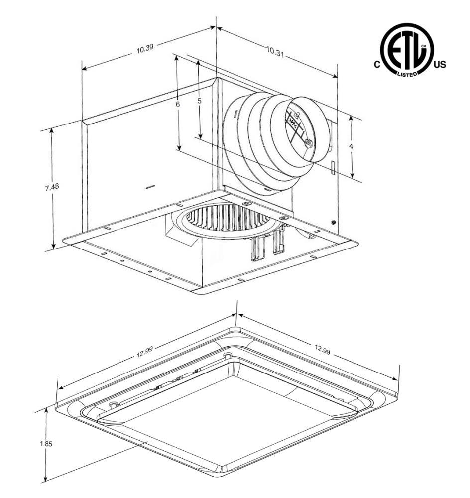 80 CFM Bathroom Fan