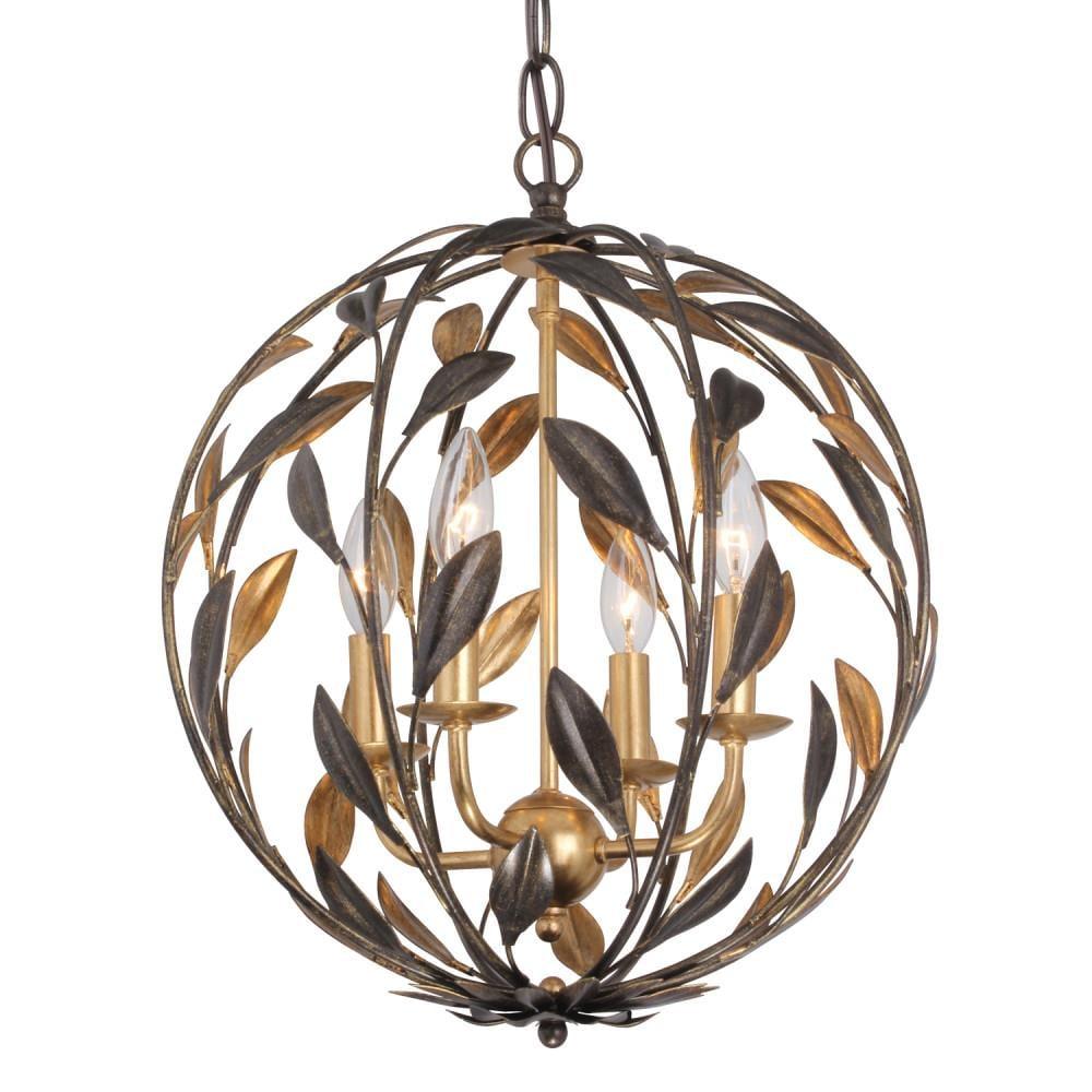 Crystorama Lighting - Four Light Mini Chandelier - Broche - 4 Light Chandelier