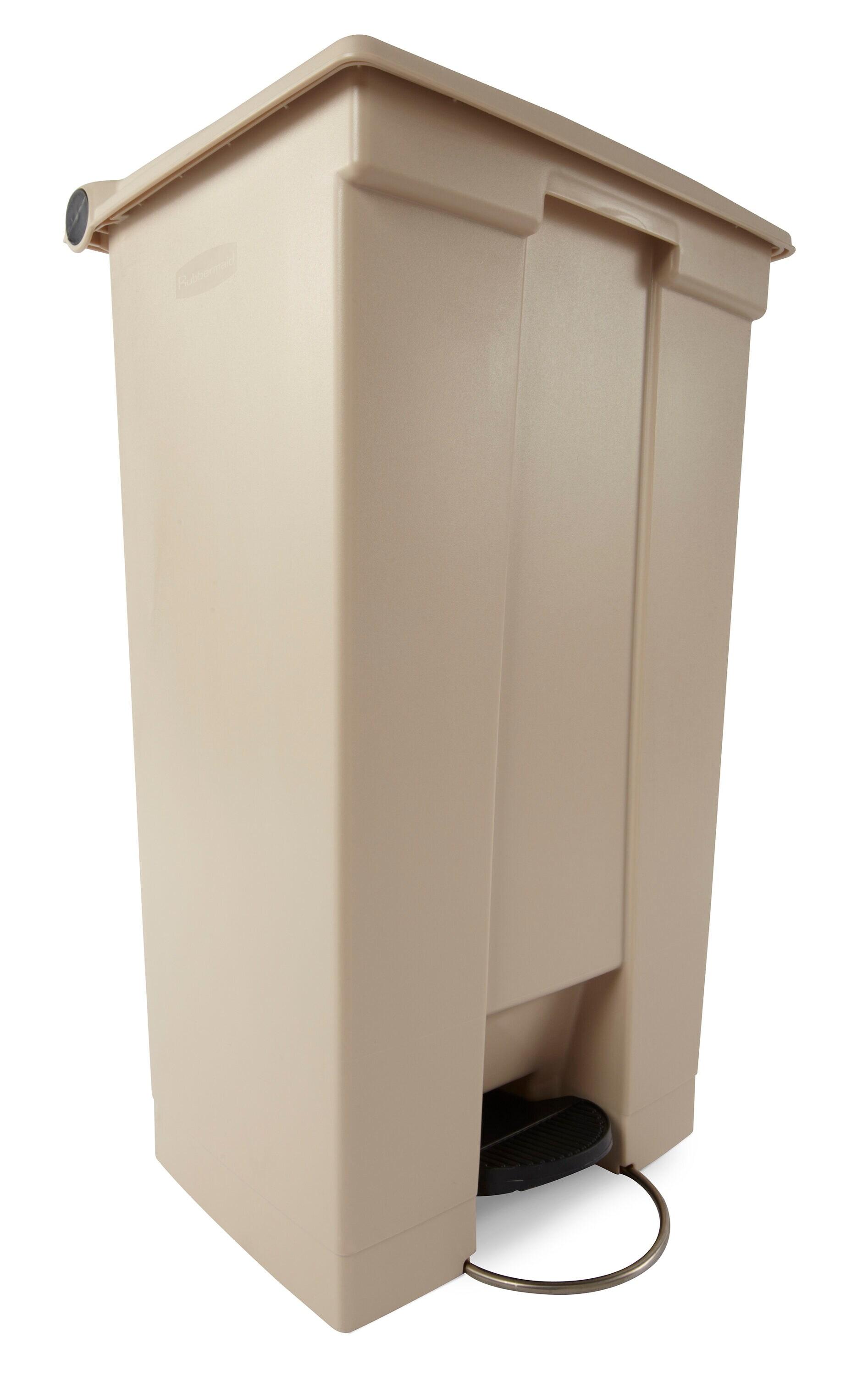 Rubbermaid Commercial Products Plastic Step On Kitchen Trash Can - 23 Gallons