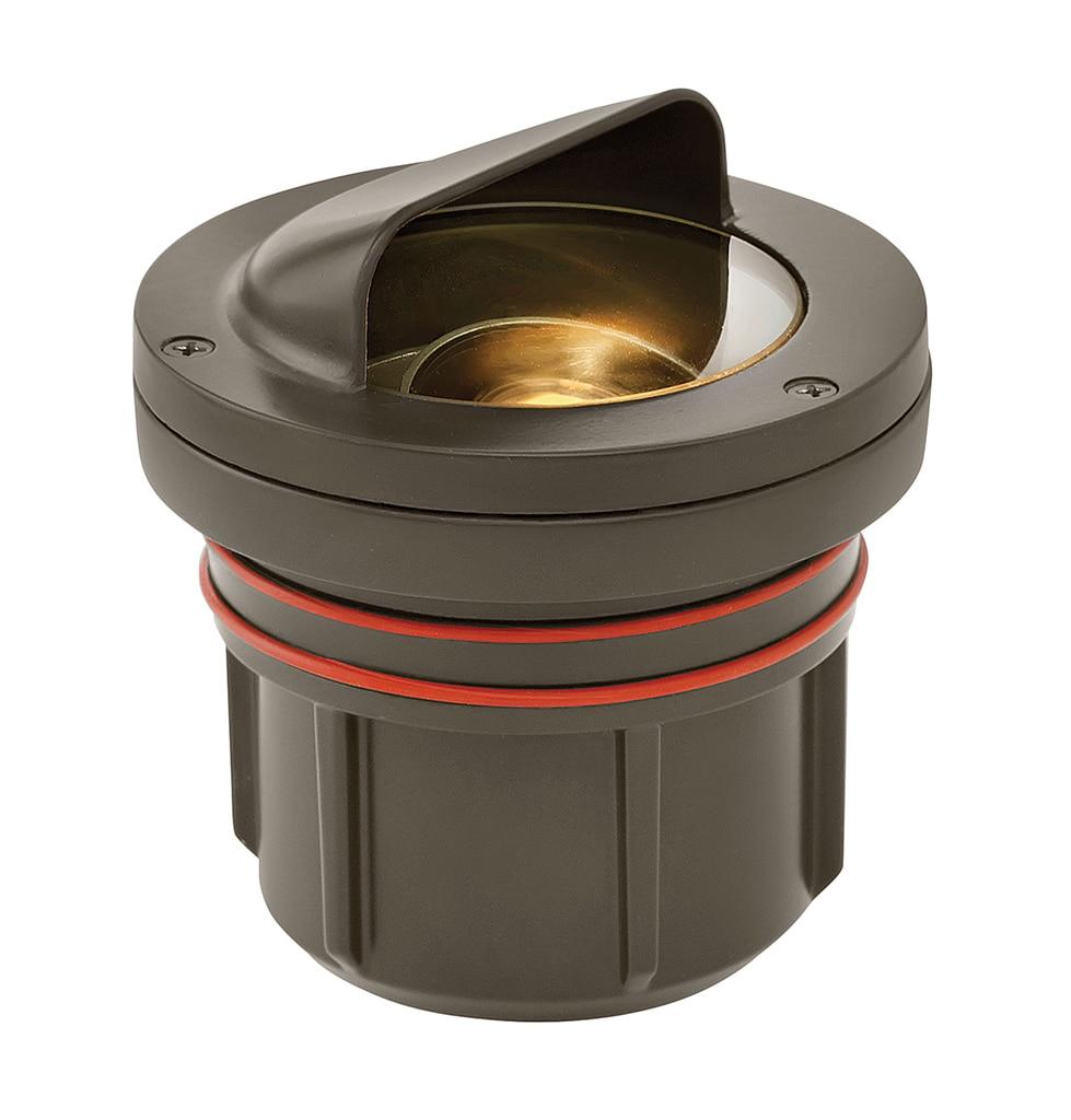 Bronze Low Voltage LED Shielded Well Light with Clear Lens