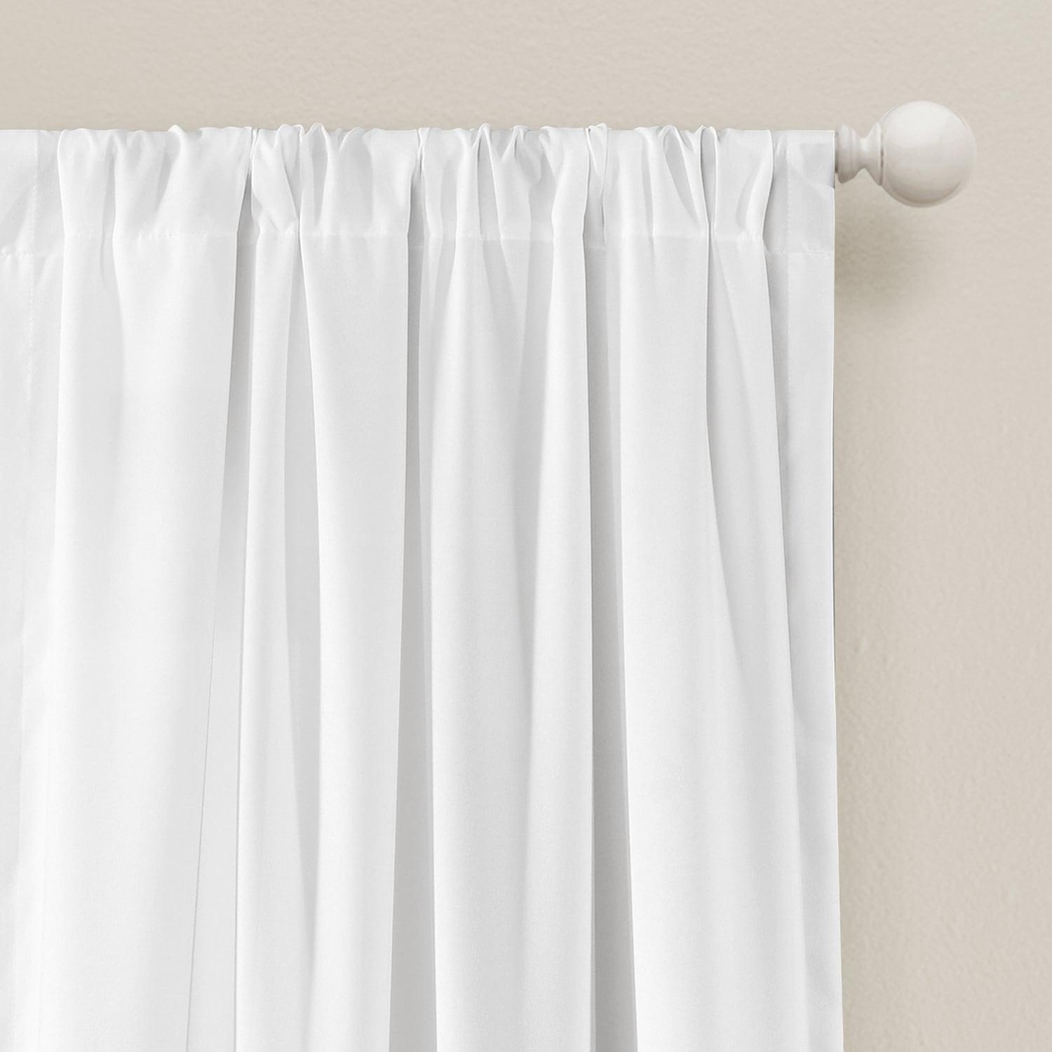 Lush Decor Polyester Semi Sheer Curtain Pair (Set of 2)