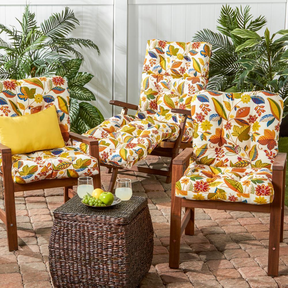 Esprit Floral Traditional 21"x42.5" Outdoor Chair Cushion