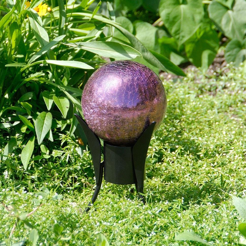 8" Decorative Reflecting Glass Gazing Globe Plum Purple - Achla Designs