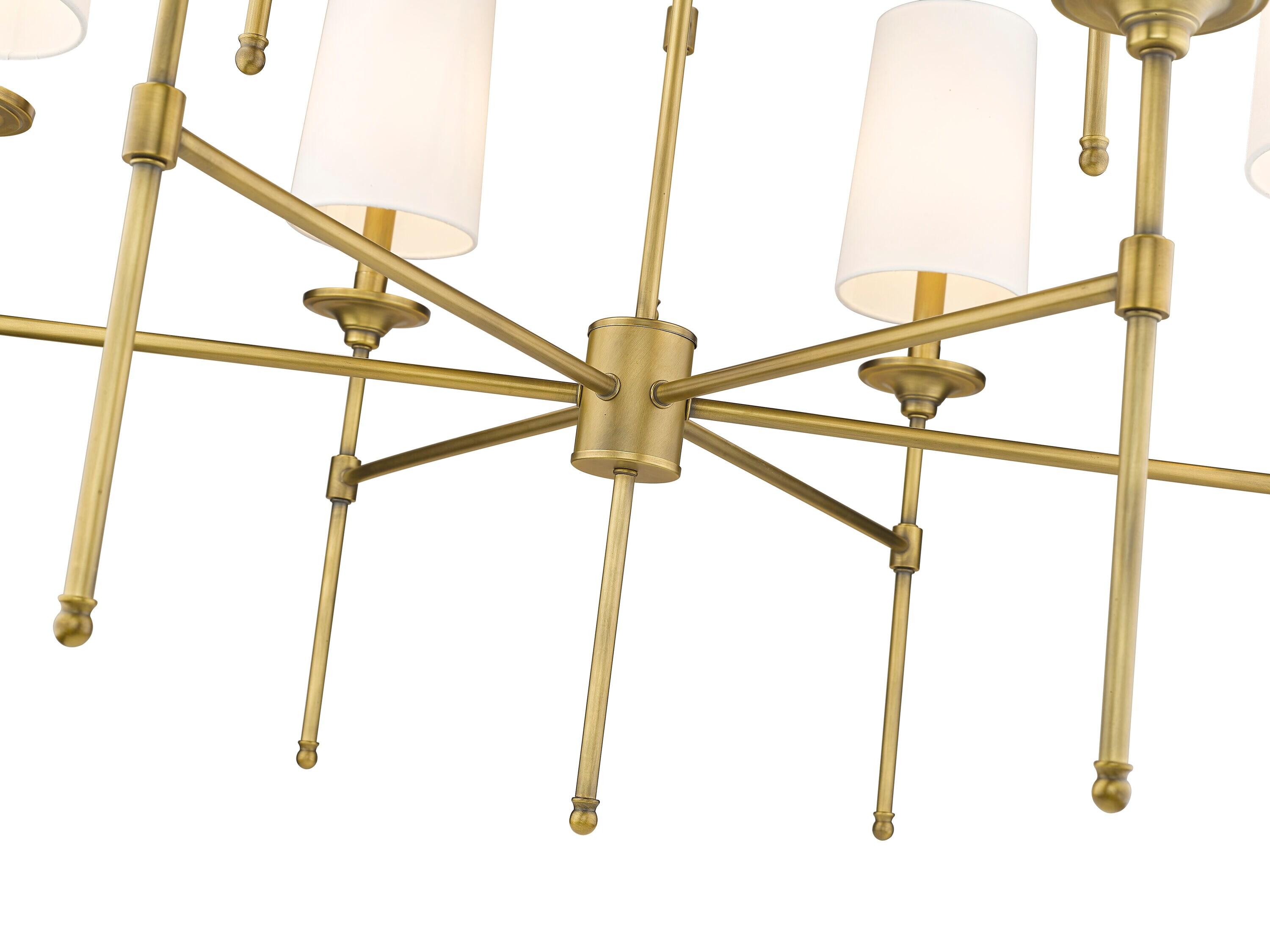 Z-Lite Emily 9 - Light Chandelier in  Rubbed Brass