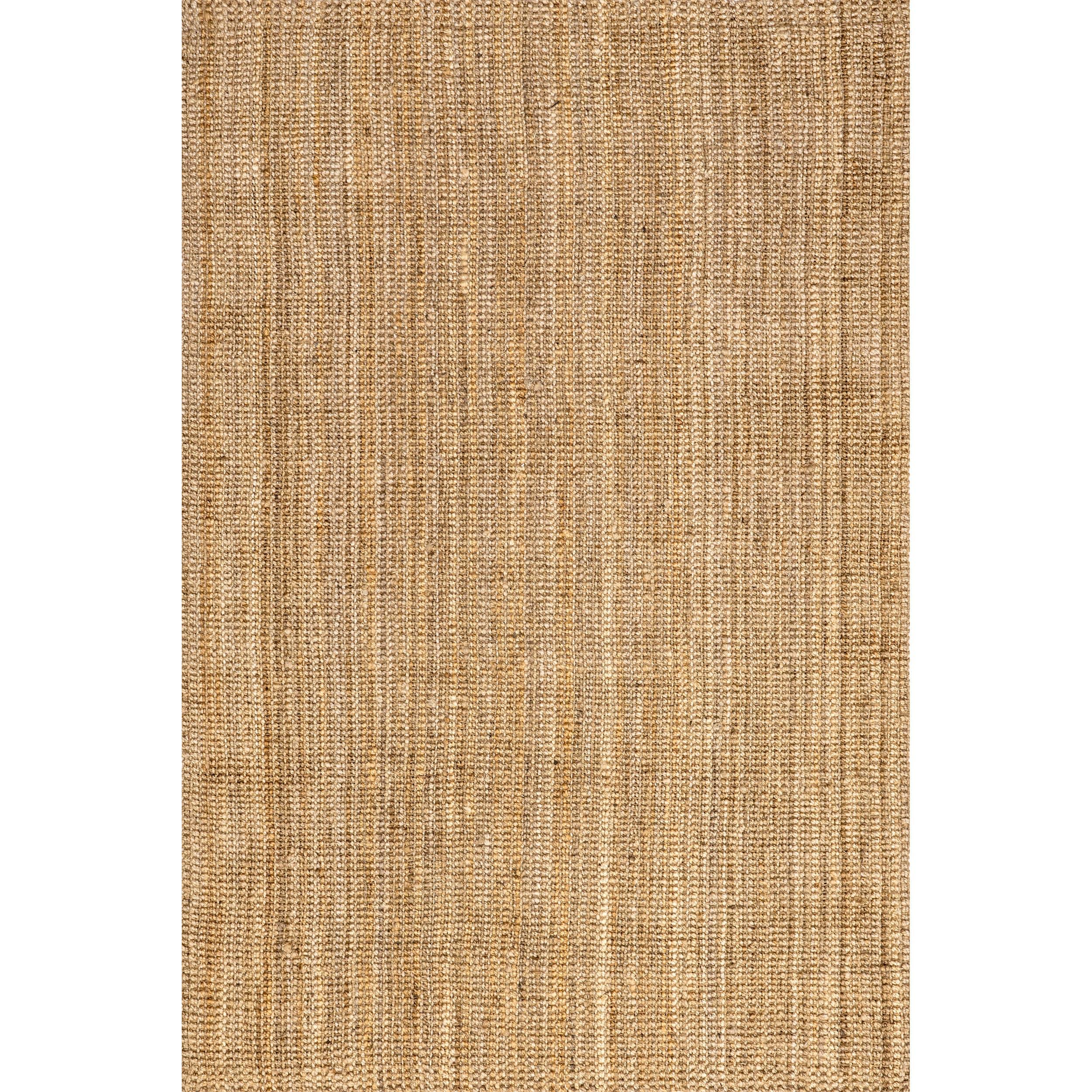 Nuloom Ashli Solid 6x9 Jute Indoor Area Rug for Dining Room Rug Neutral Rug Living Room Rug Kitchen, Natural