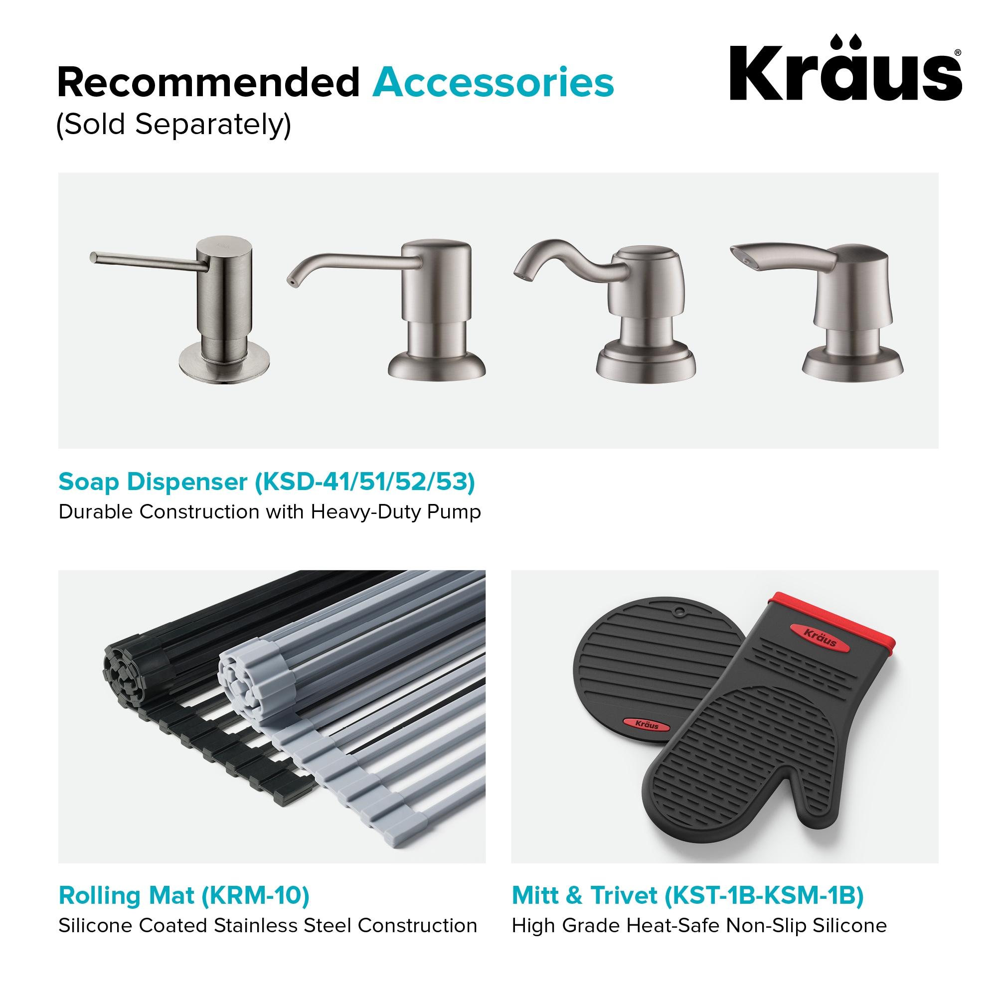 KRAUS Standart PRO Drop In 16 Gauge Bar Stainless Steel Kitchen Sink