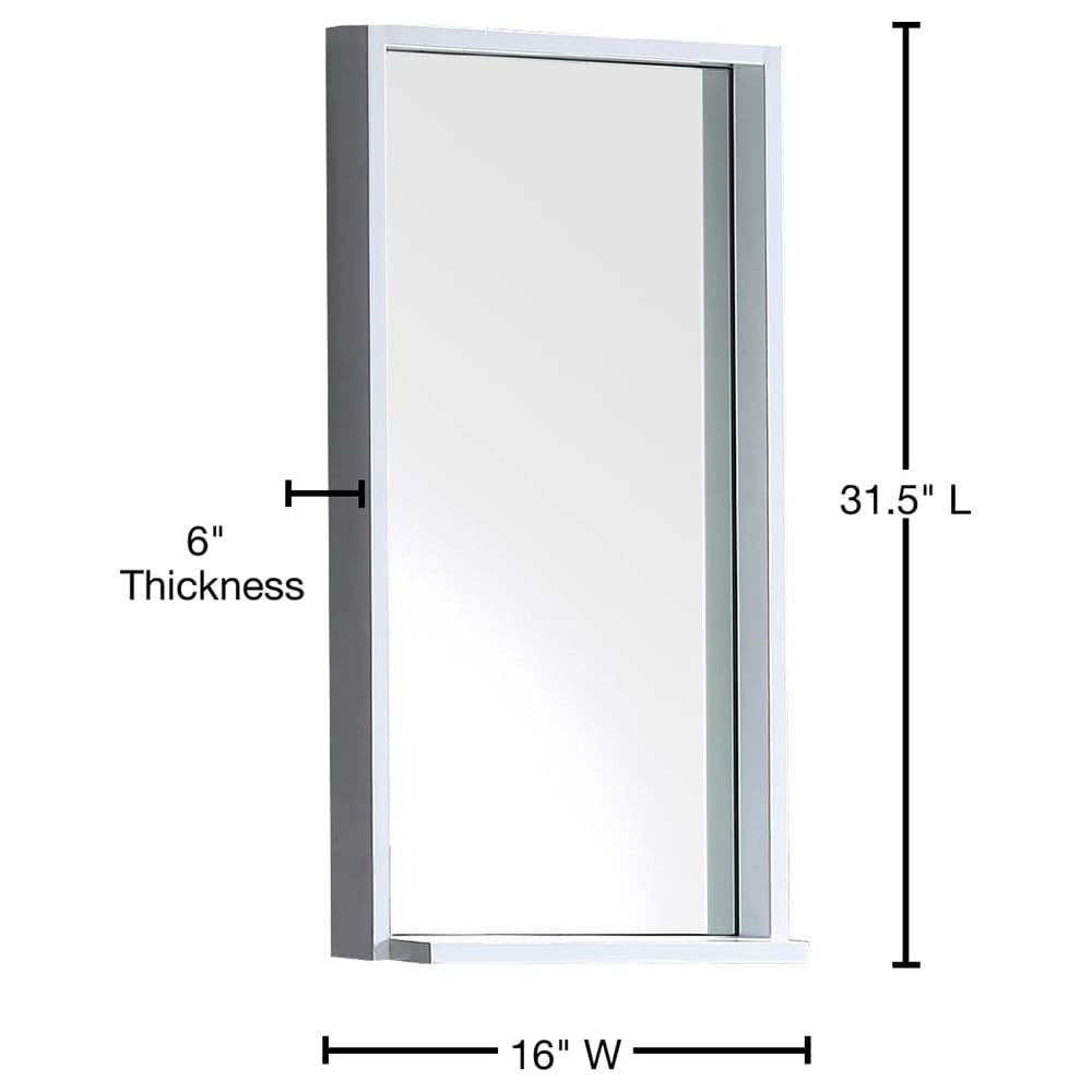 Fresca Allier 16" white Mirror with Shelf