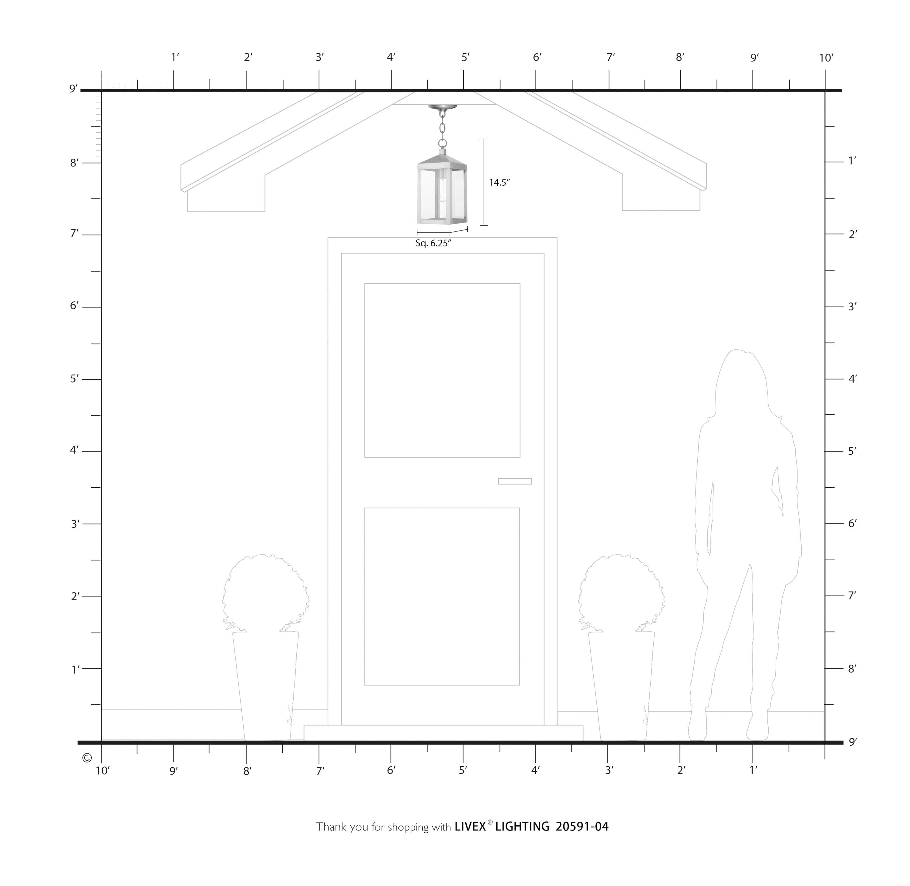 Livex Lighting Nyack 1 - Light Pendant in  Black