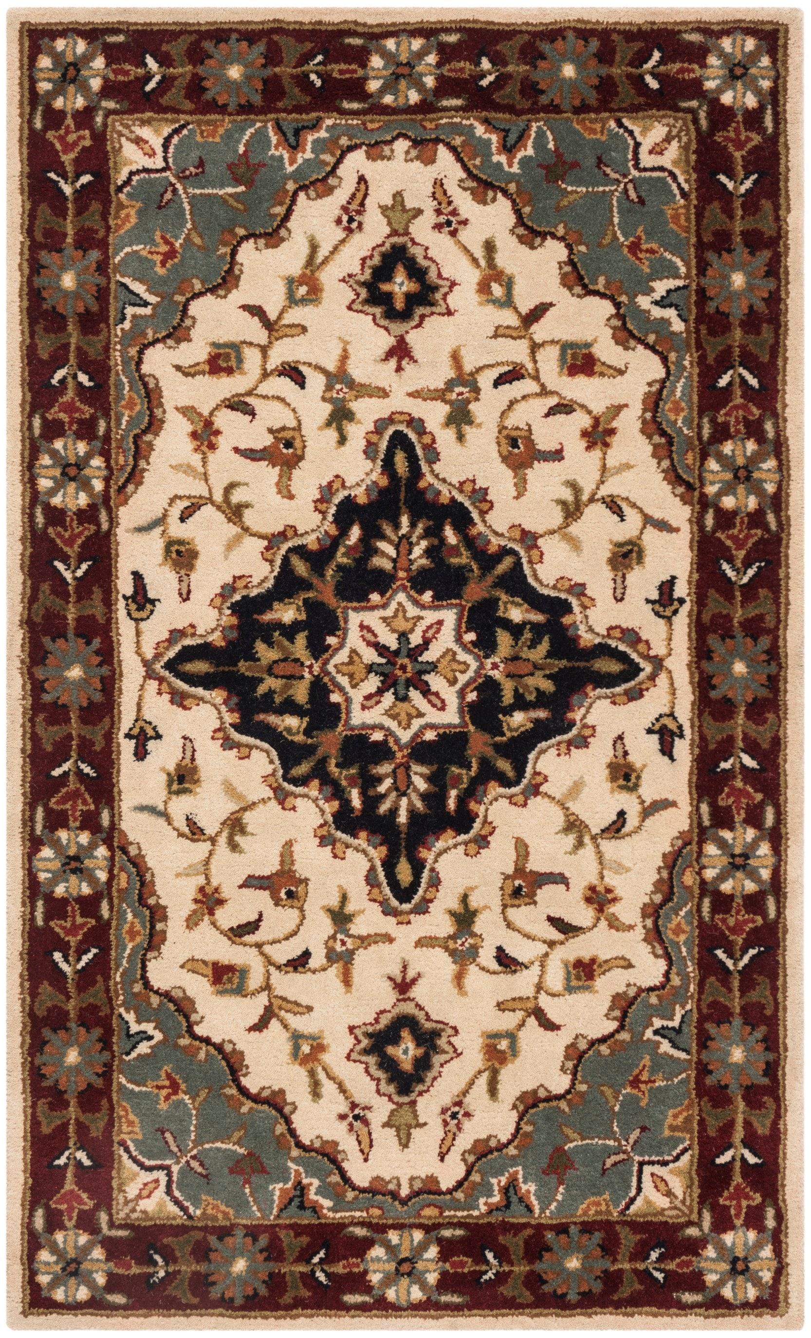 Heritage HG760 Hand Tufted Area Rug - Ivory/Red - 3'x5' - Safavieh.