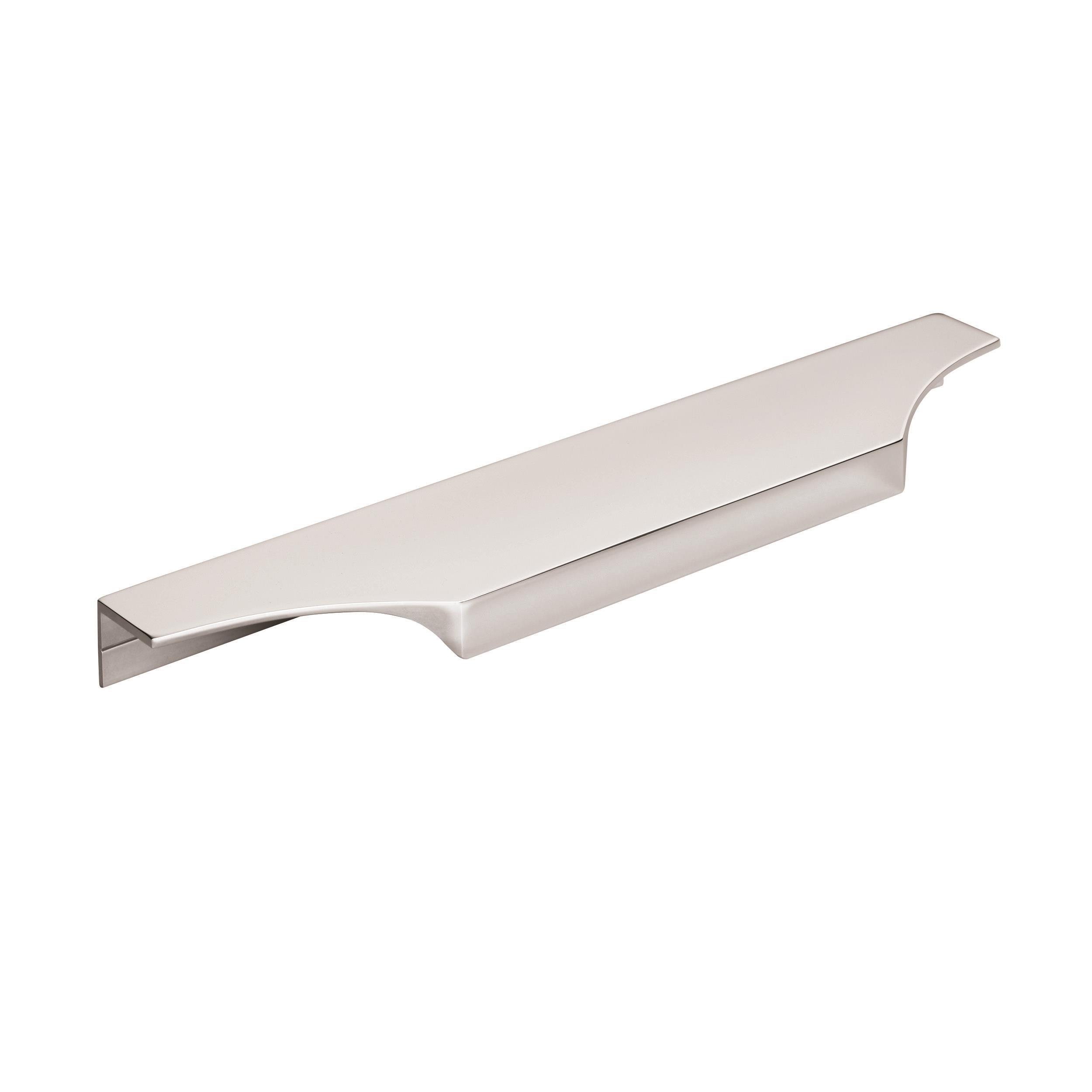 Polished Chrome Modern Cabinet Edge Pull with Mounting Hardware