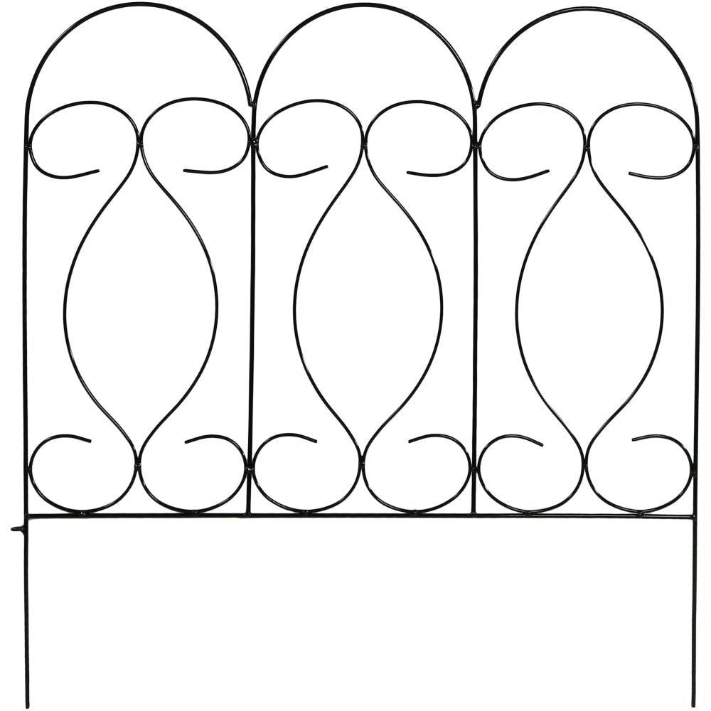 SunnyDaze Decor Traditional 24" x 24" Steel Decorative Garden Fence Panels (Set of 5)