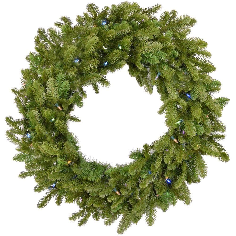 Fraser Hill Farm Foxtail Pine Faux Lighted Wreath