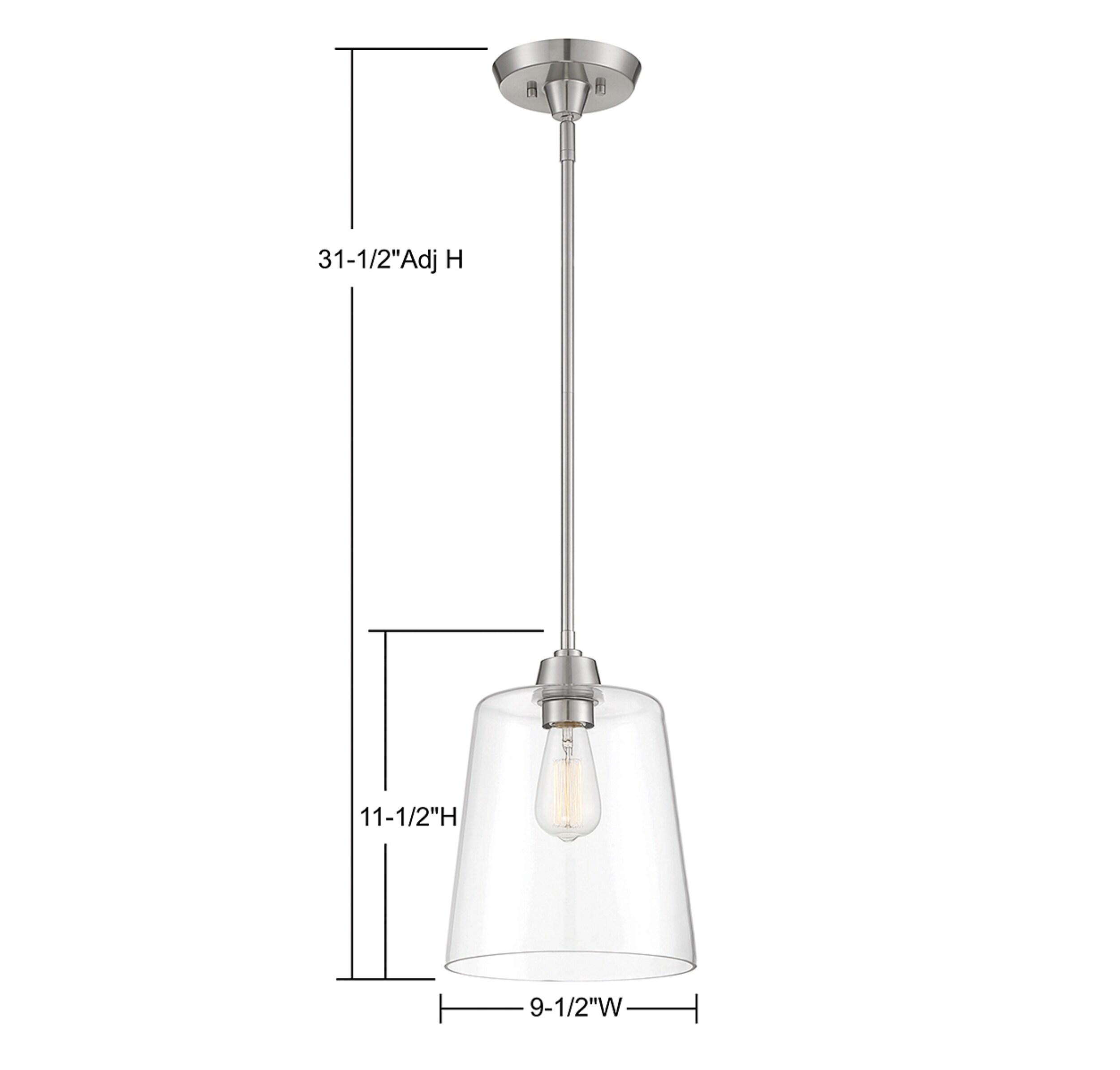 Templeton Brushed Nickel 11.5" Pendant Light with Clear Glass Shade