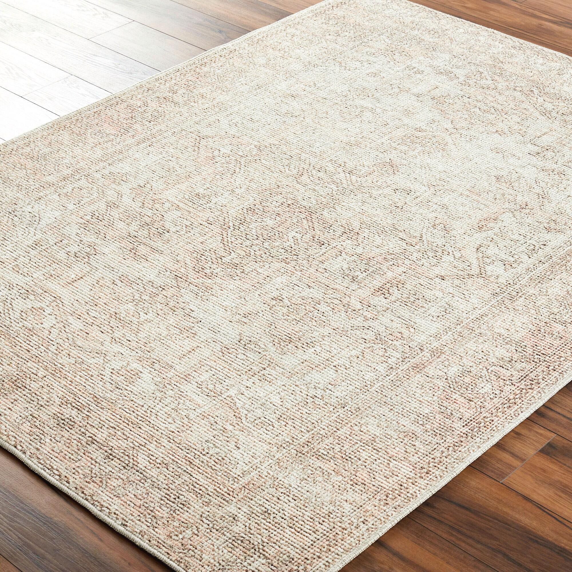 Becki Owens x Livabliss Vintage Traditional Oriental Boho Blush Cream Area Rug