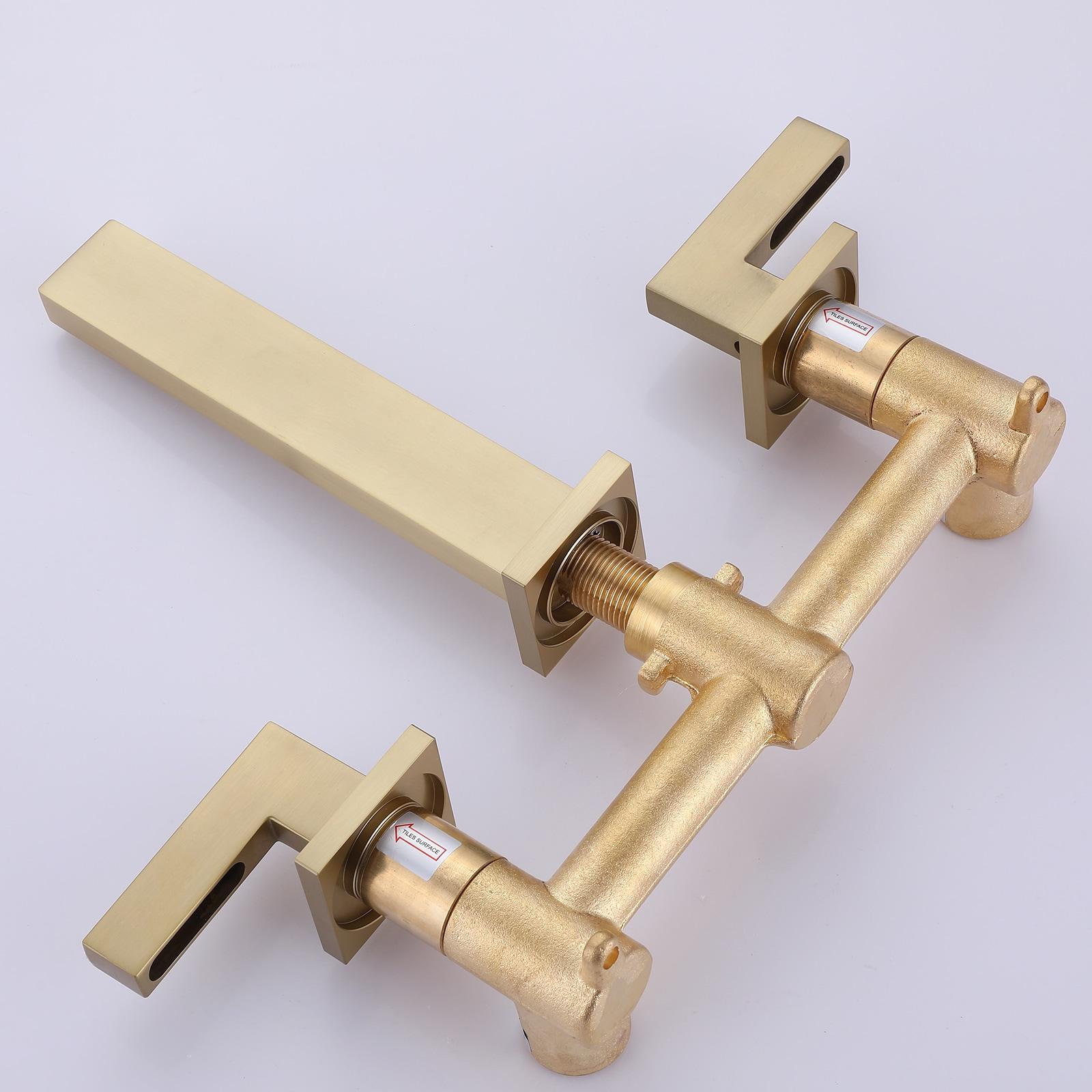 Wall Mounted Optional 2-handle Bathroom Faucet