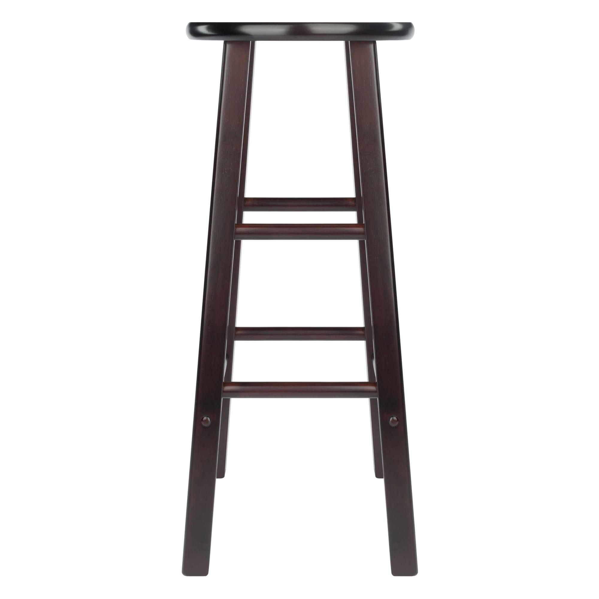 29" 2pc Element Barstools Espresso - Winsome: Solid Wood, High Stools, 220lbs Capacity