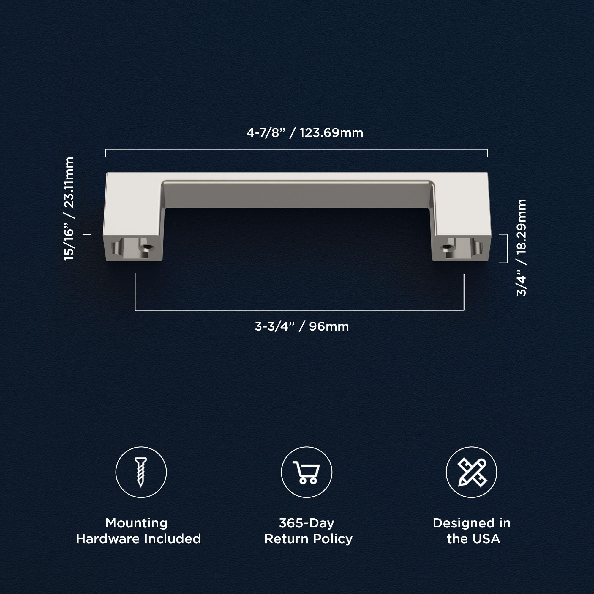 Heritage Designs Kitchen Cabinet Handles, 3 3/4" Drawer Pulls for Cabinet Doors, Dresser Drawers