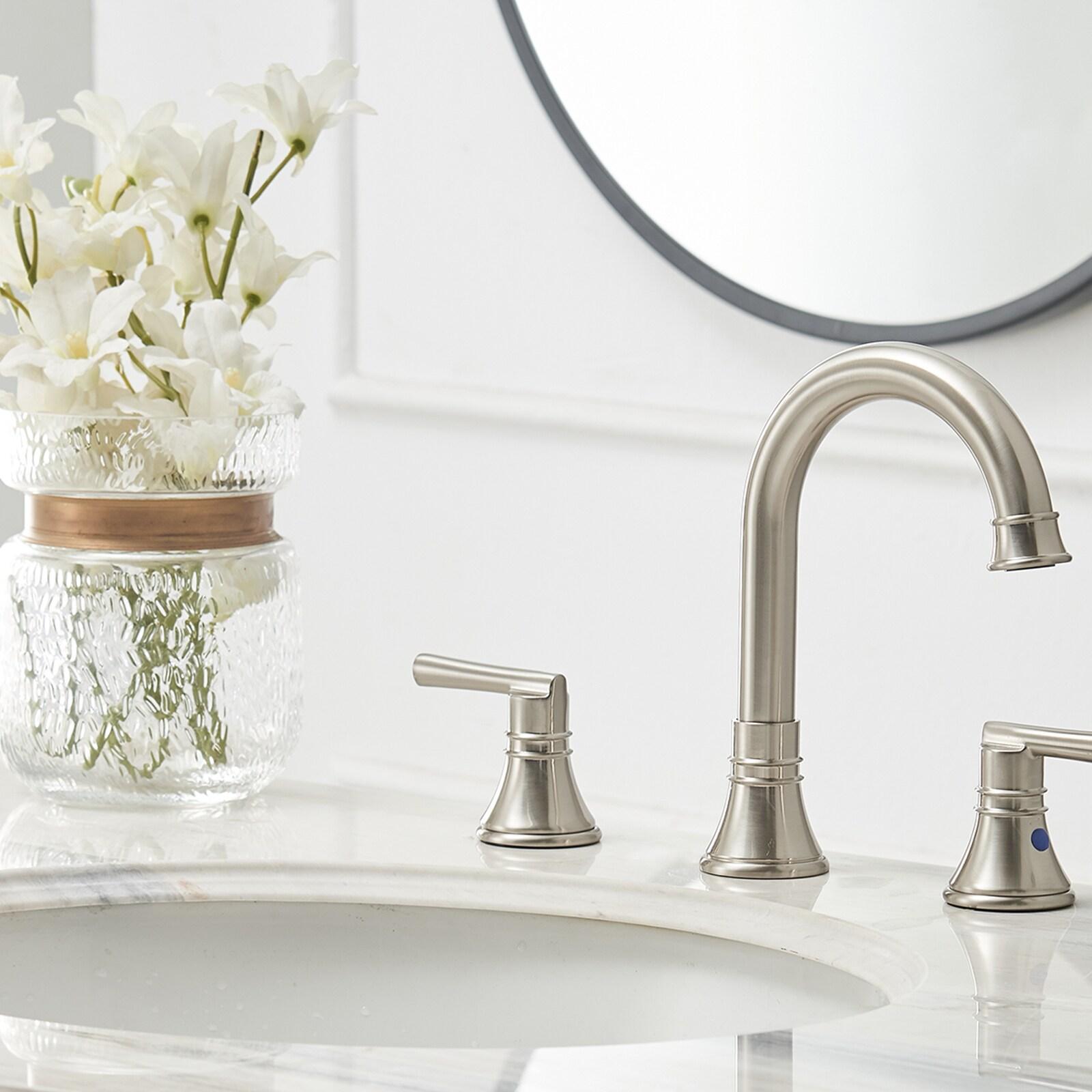 Widespread 2-handle Bathroom Faucet with Drain Assembly