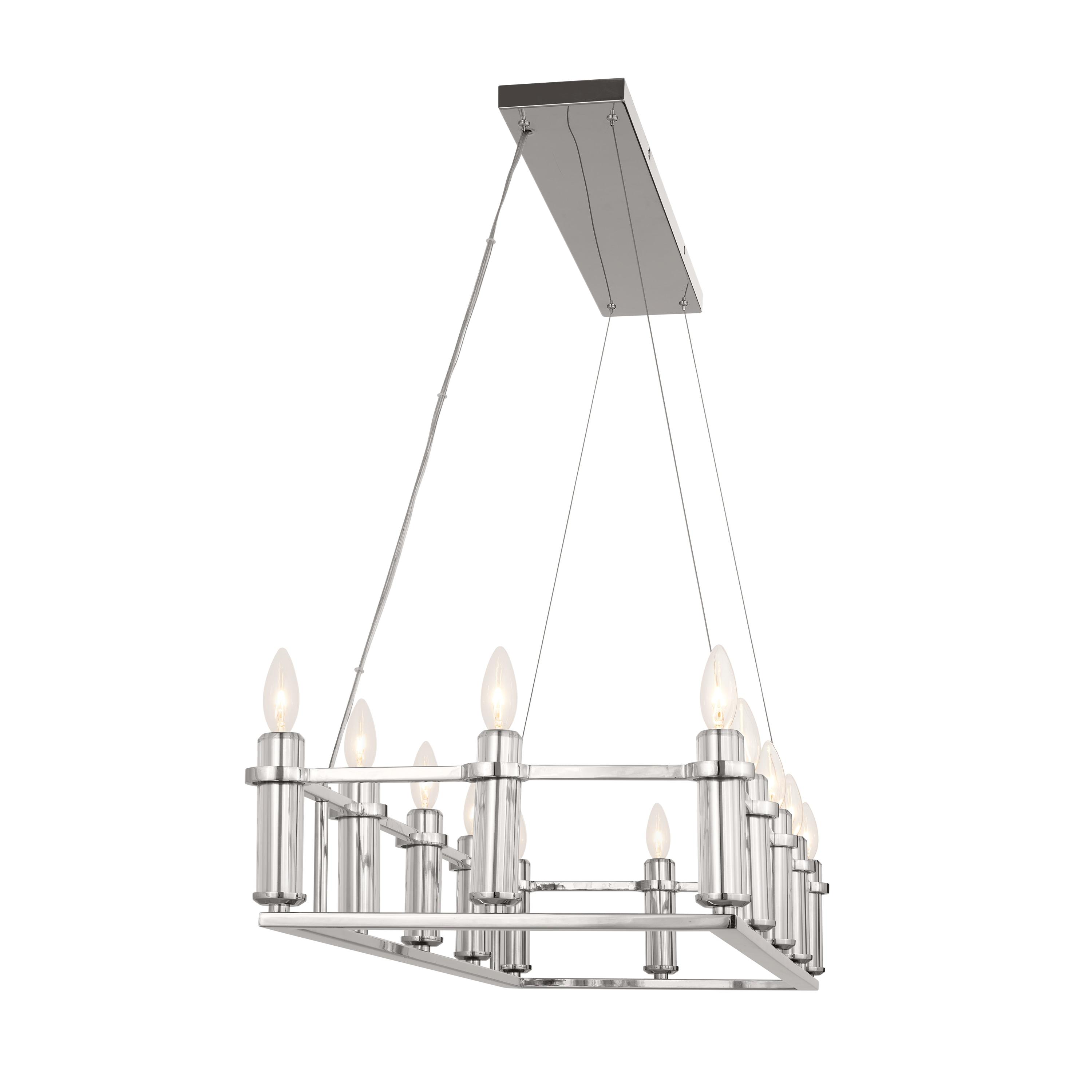 Kichler Lighting Rosalind 12 - Light Chandelier in  Polished Nickel