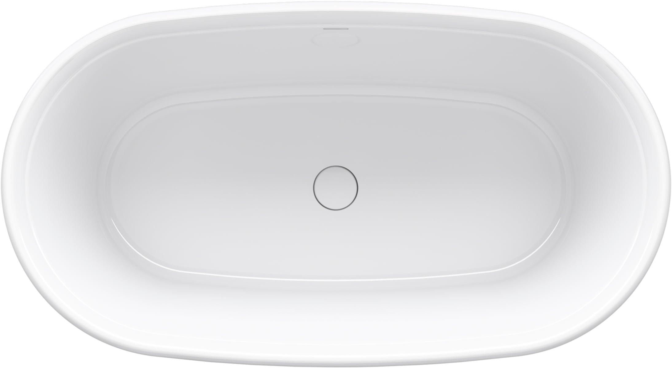 Memoirs® 60" x 34" Freestanding Soaking Bathtub with Slotted Overflow and Center Toe-Tap Drain