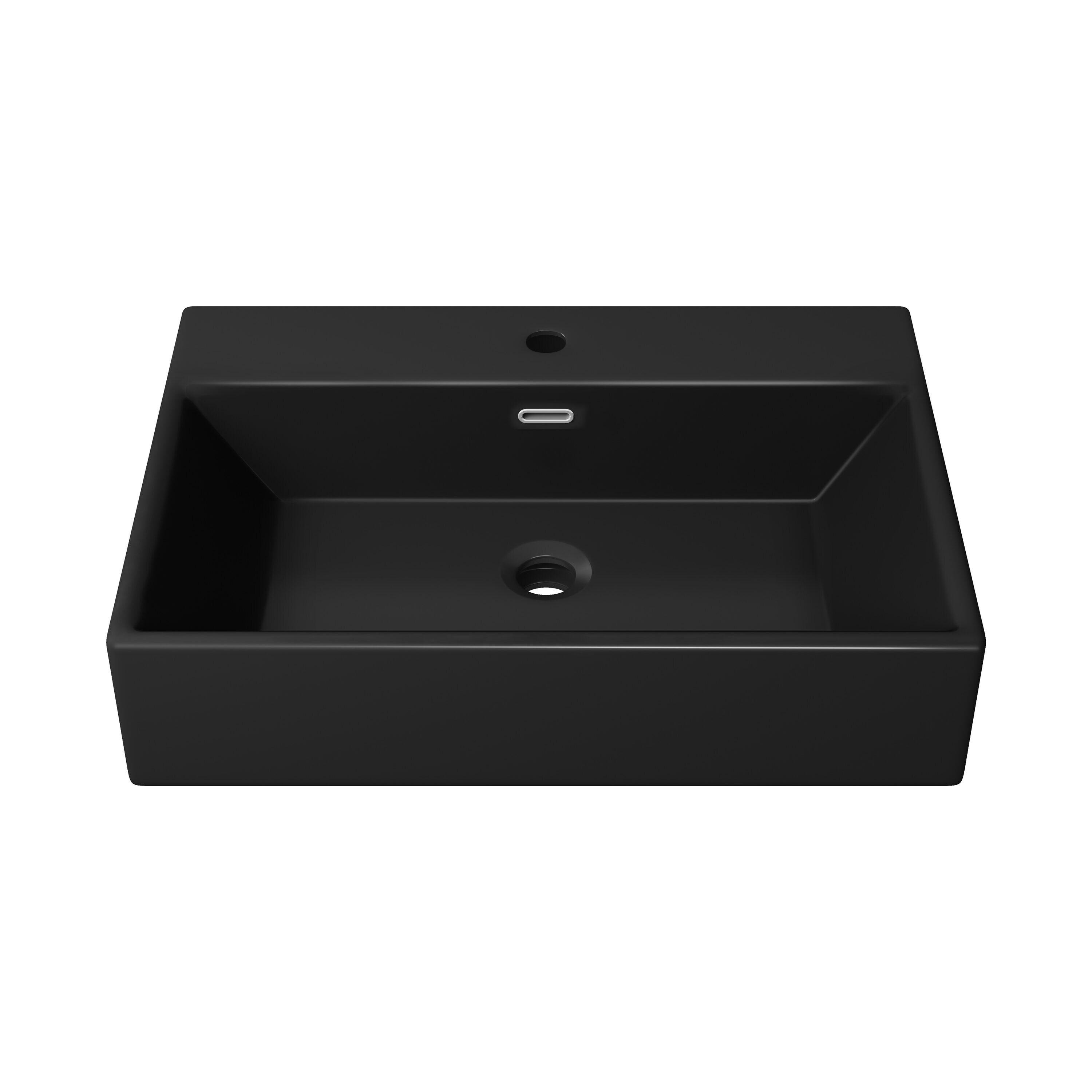 Turner 24" W x 16" D x 35" H Vitreous China Rectangular Console Bathroom Sink with Overflow