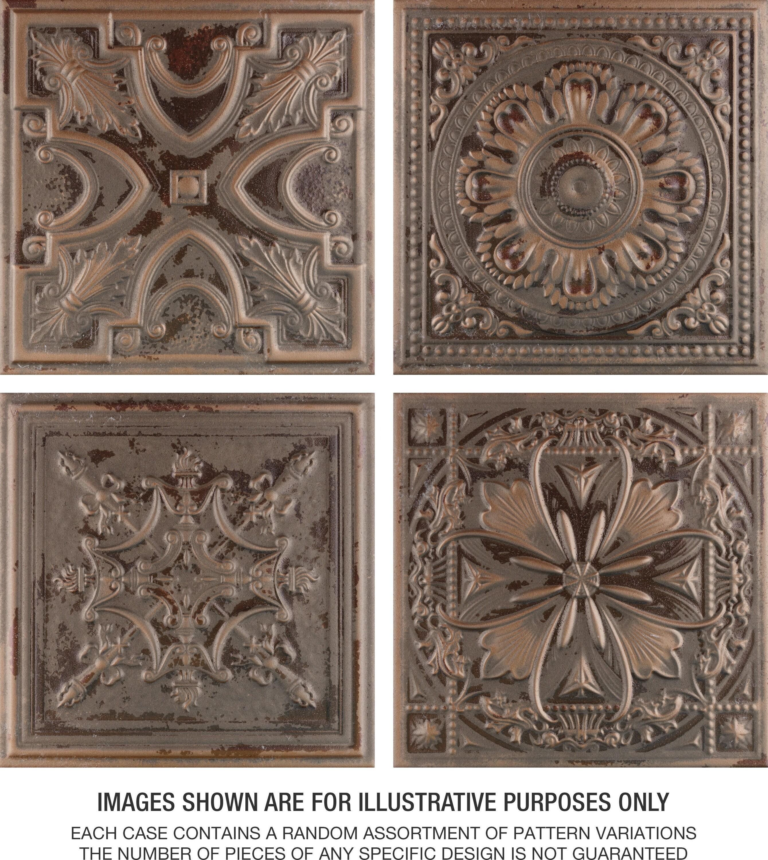 Fitz 8" x 8" Ceramic Patterned Wall Tile