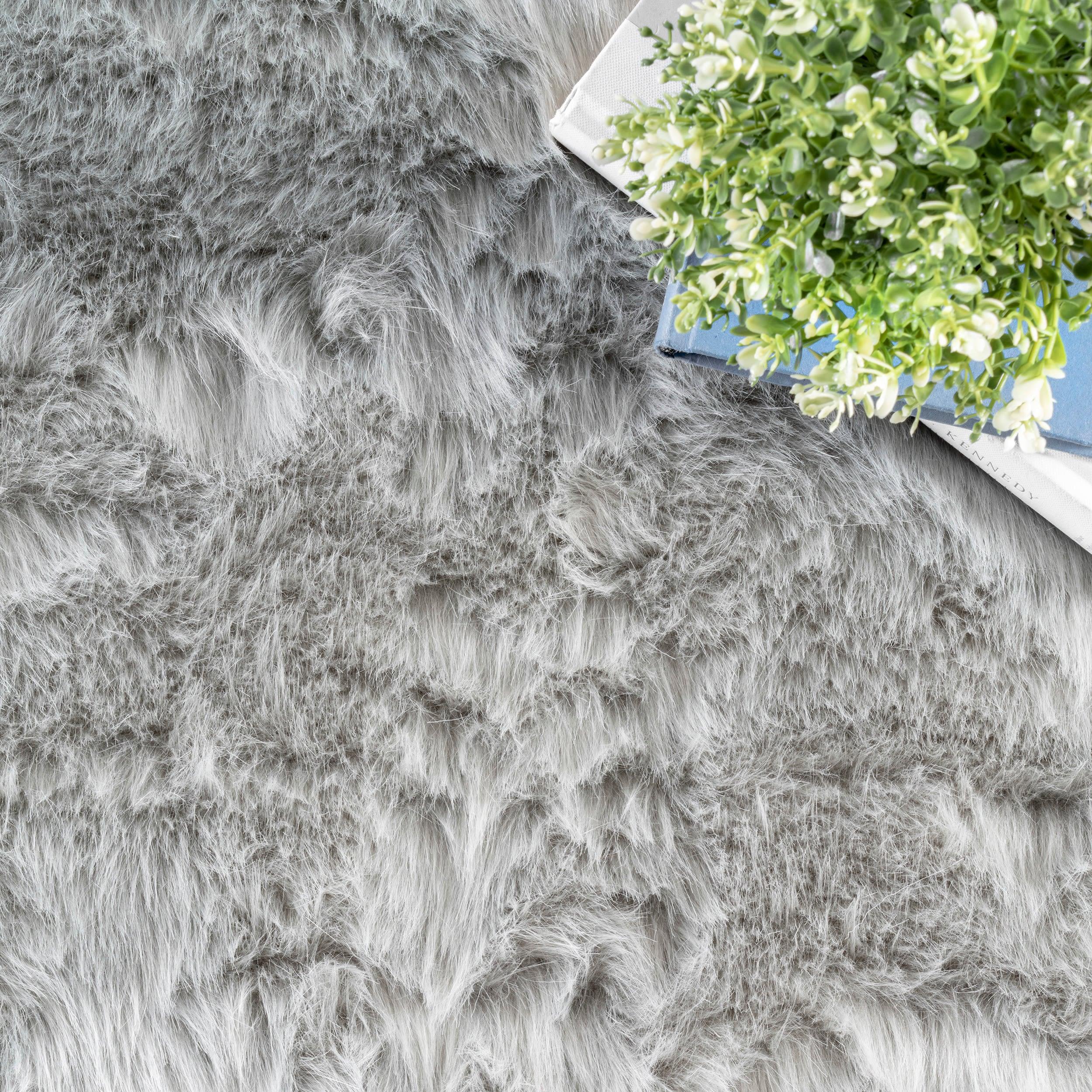 Nuloom Cloud Shag Area Rug Gray 5' x 7'